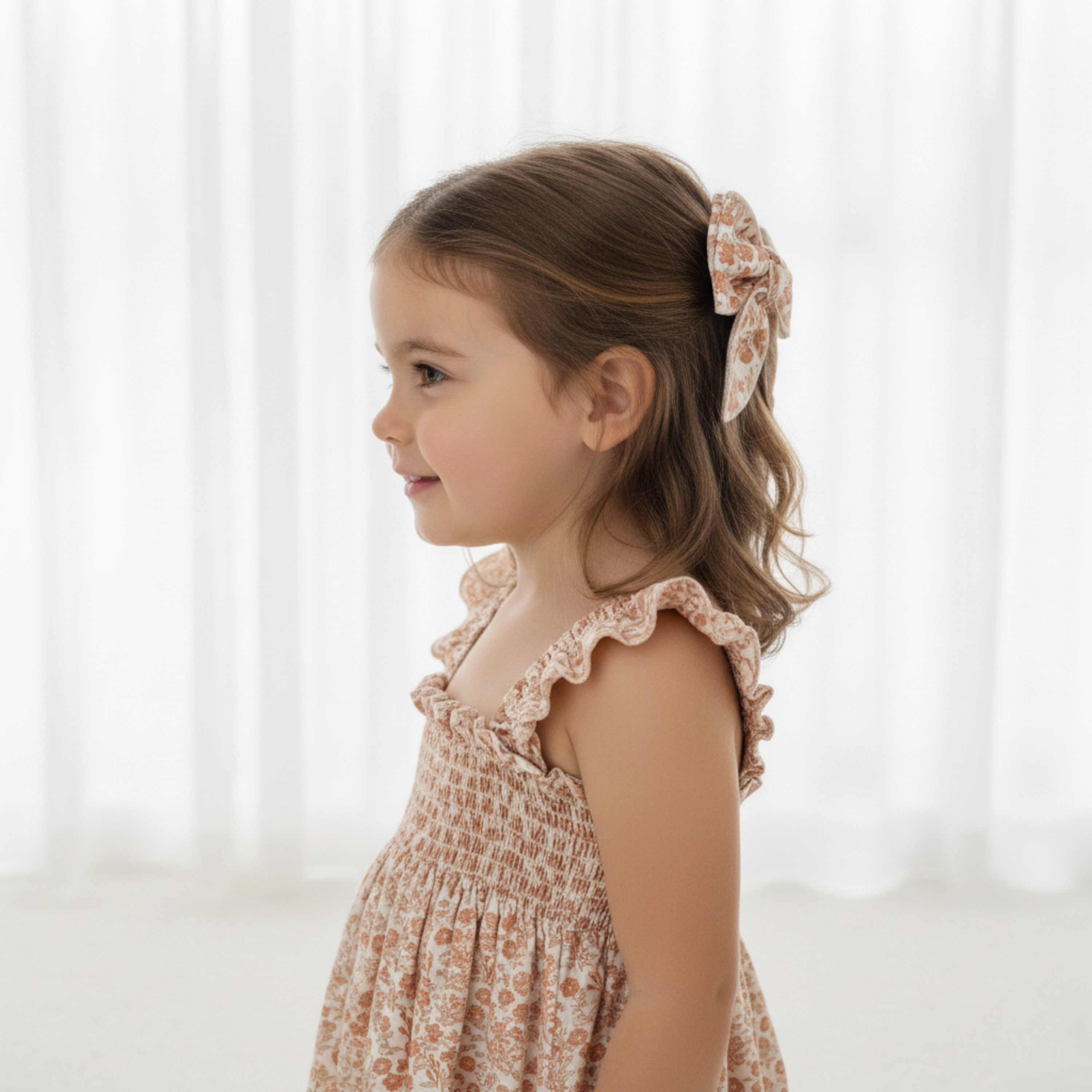 Organic Hair Bow Clip - Sienna