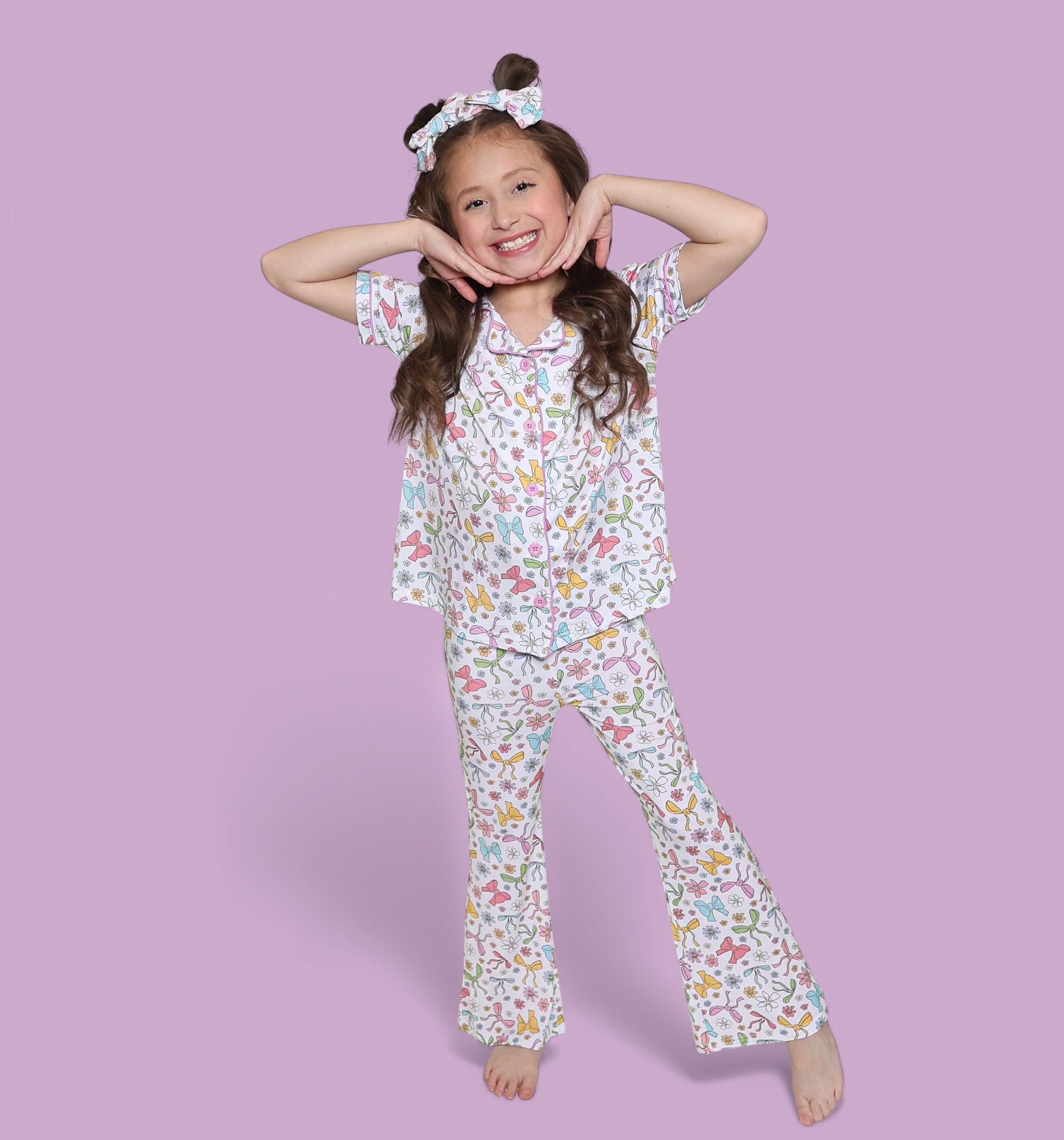BOW GARDEN DREAM GIRL'S FLARE SET