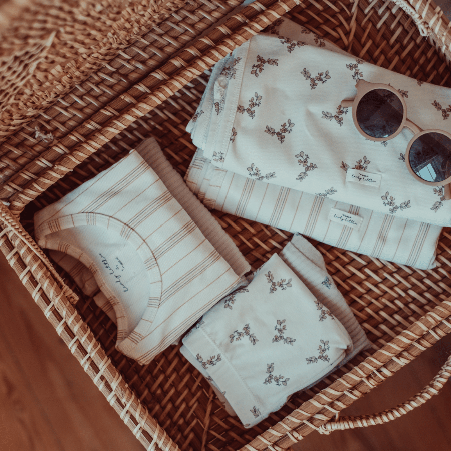The Printed Tank Onesie - Rose Stripe