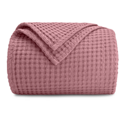 Adult Waffle Blankets in Mauve