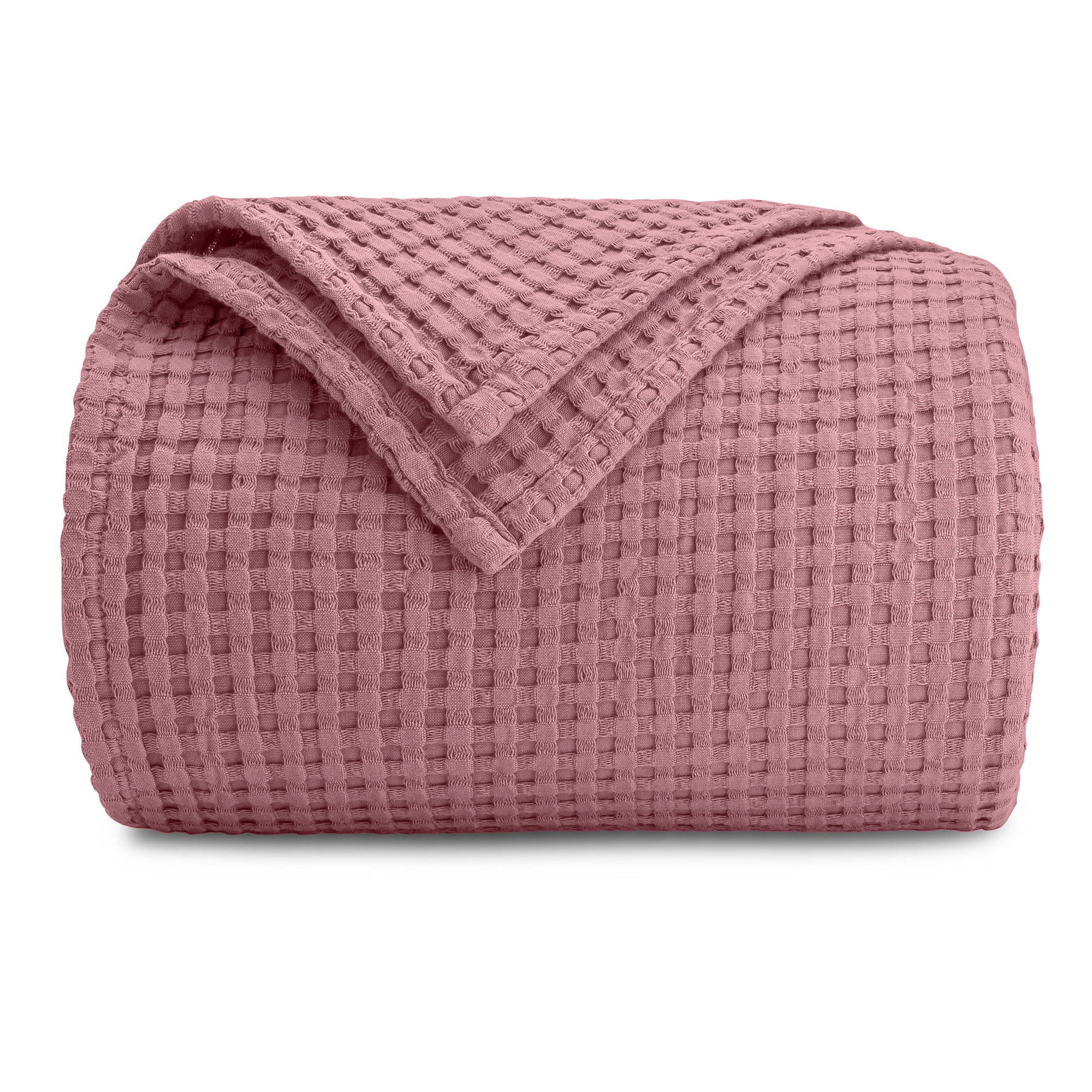 Adult Waffle Blankets in Mauve