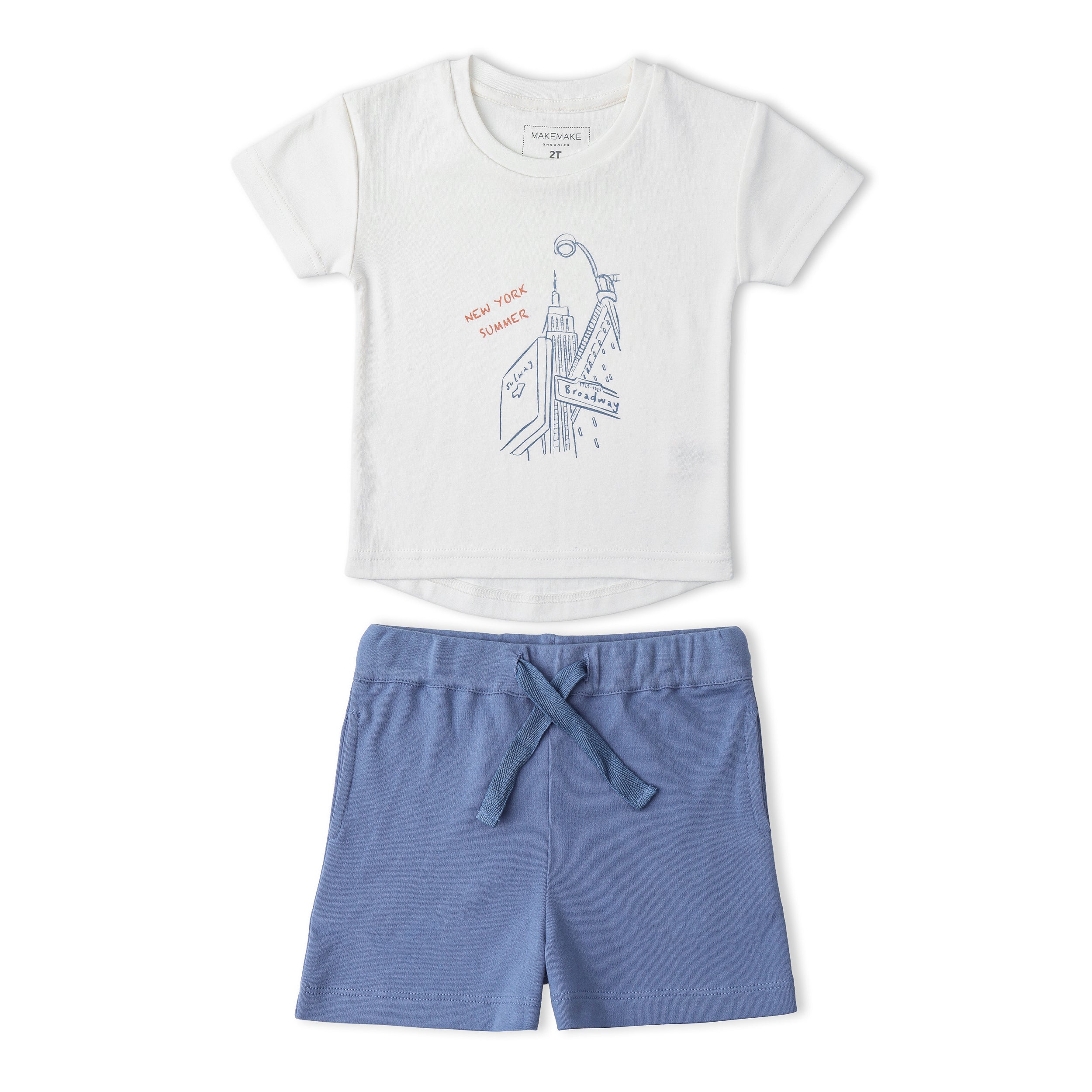 Organic Graphic Tee & Shorts Set - New York