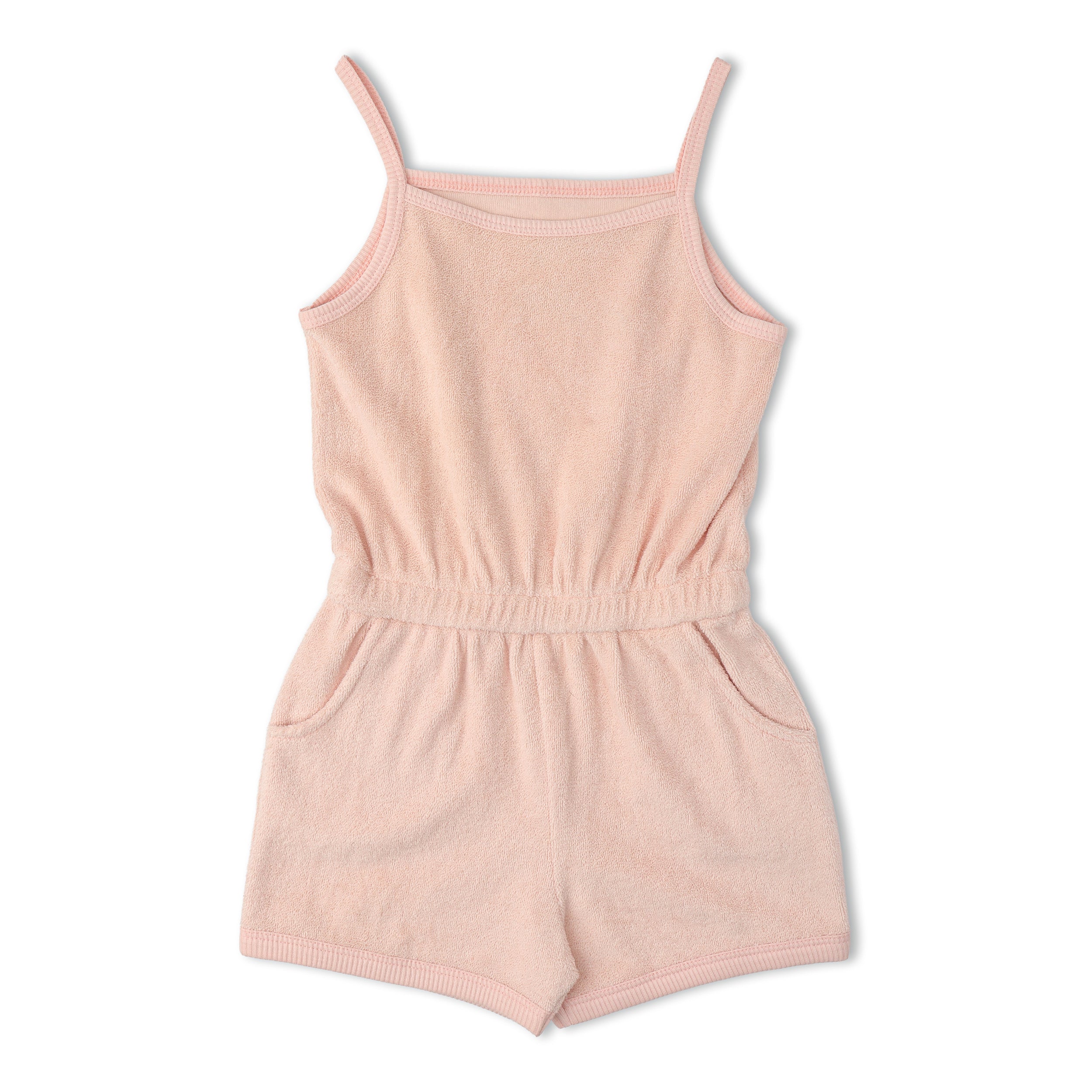 Organic Tank Romper - Blush