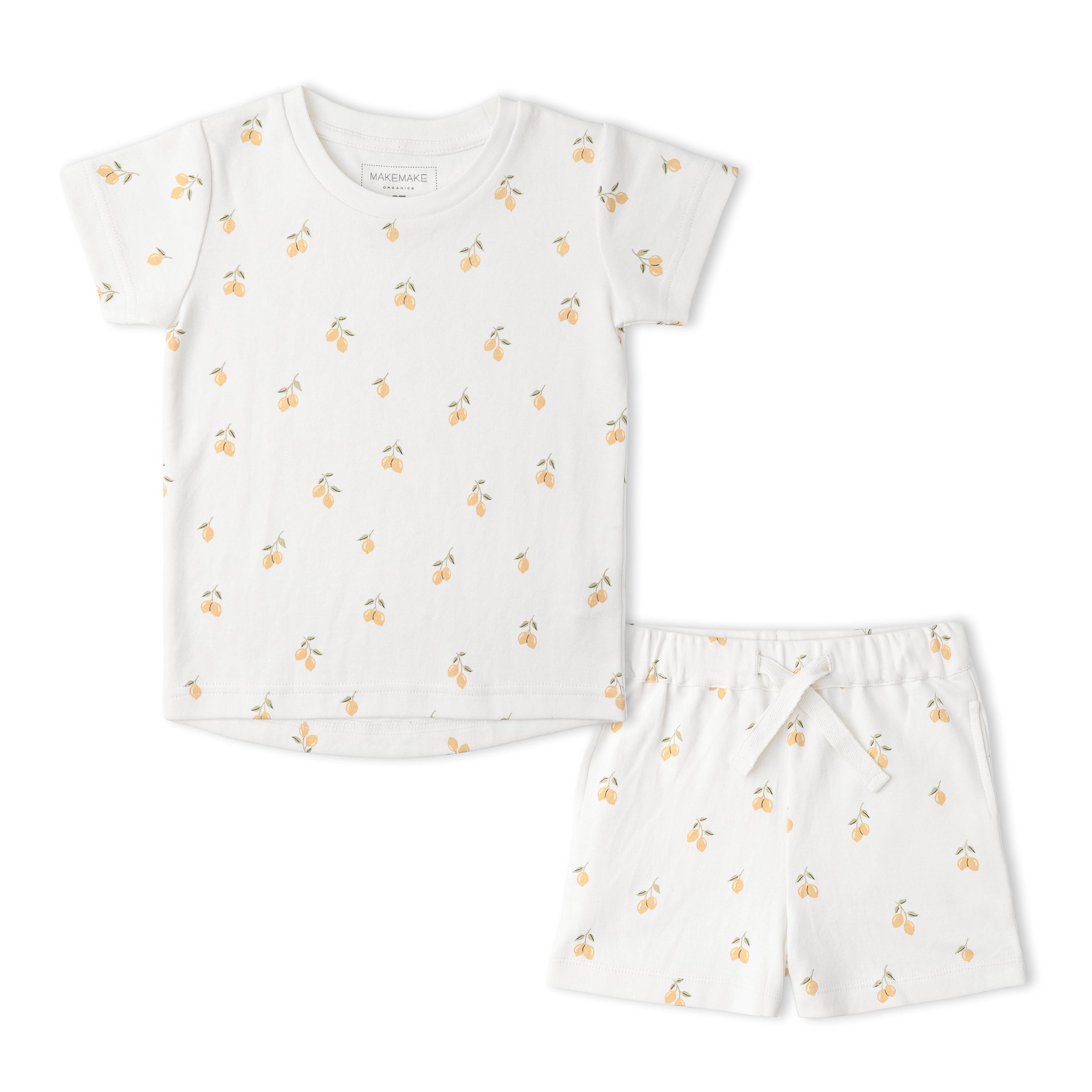Organic Tee & Shorts Set - Lemons