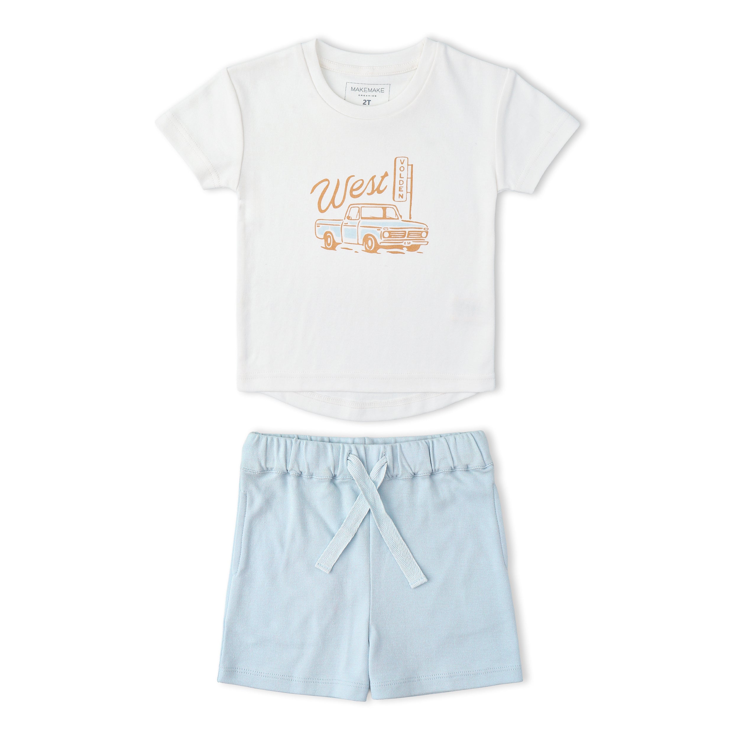 Organic Graphic Tee & Shorts Set - Wild West