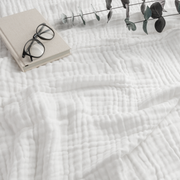 Adult Muslin Blanket in White