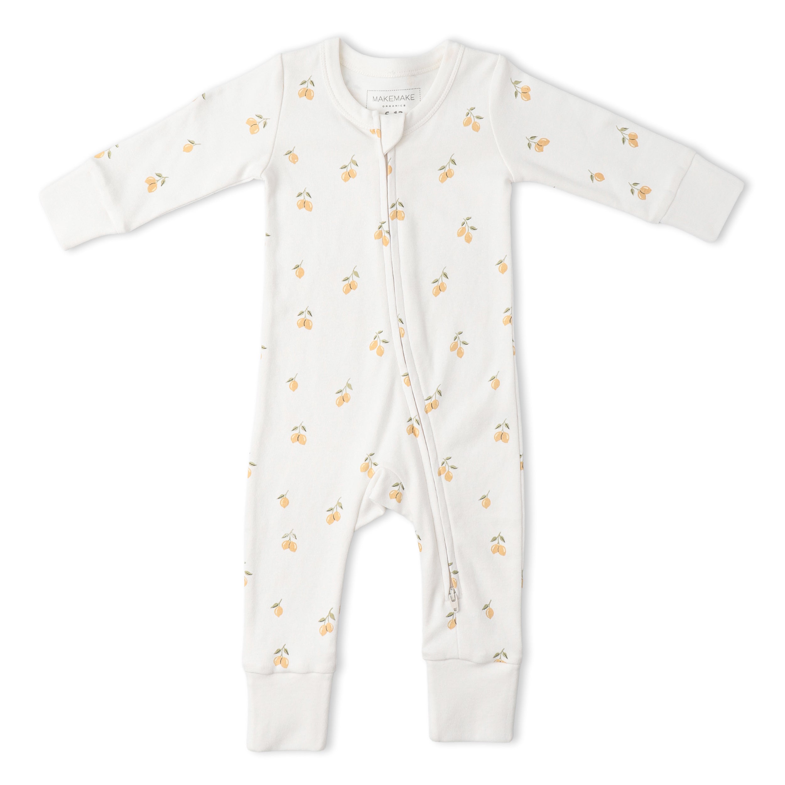 Organic 2-Way Zip Romper - Lemons