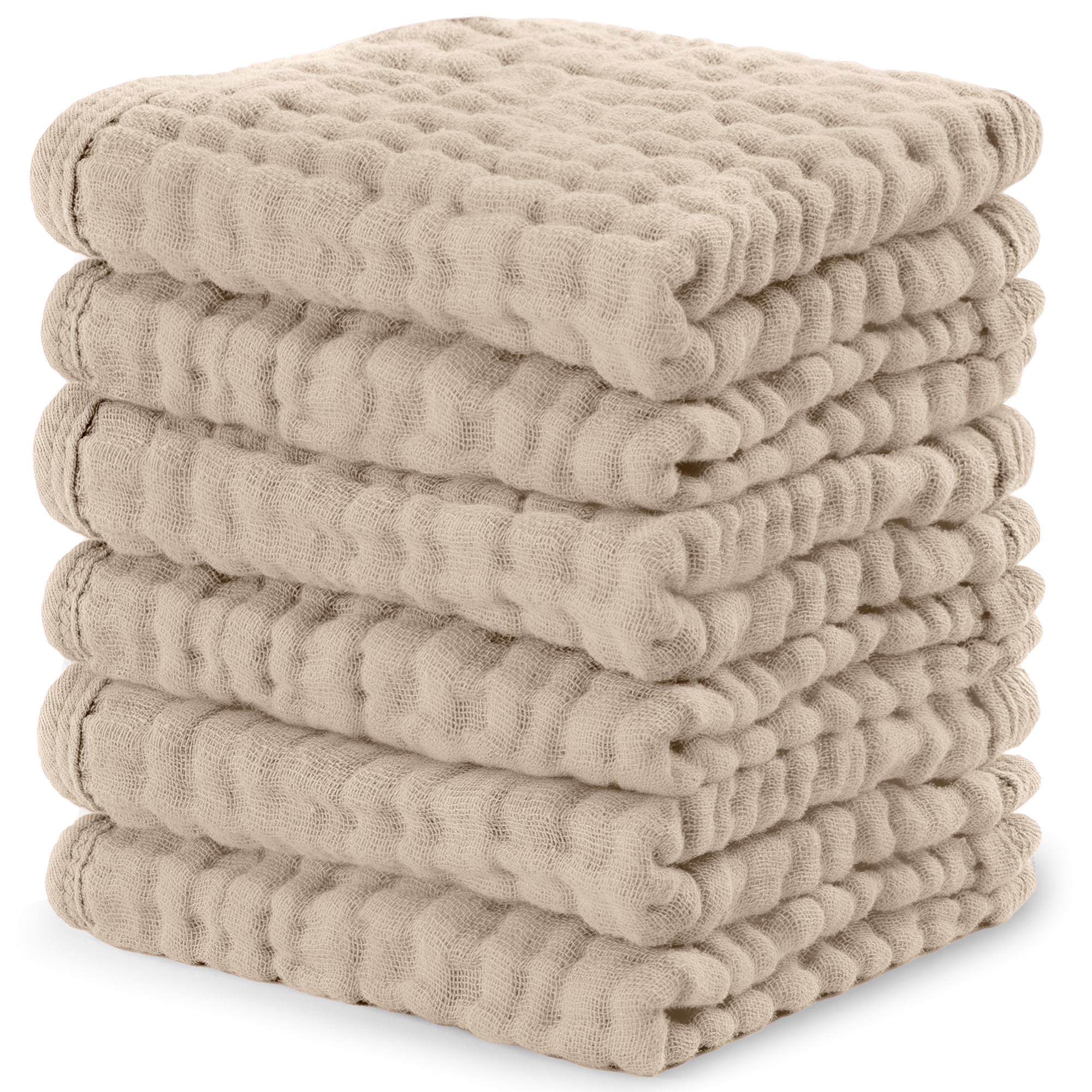 Muslin Washcloths in Sand