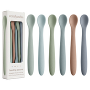 Silicone Baby Spoons Set - 6 Pack, Ocean