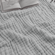 Adult Muslin Blanket in Heather Blue
