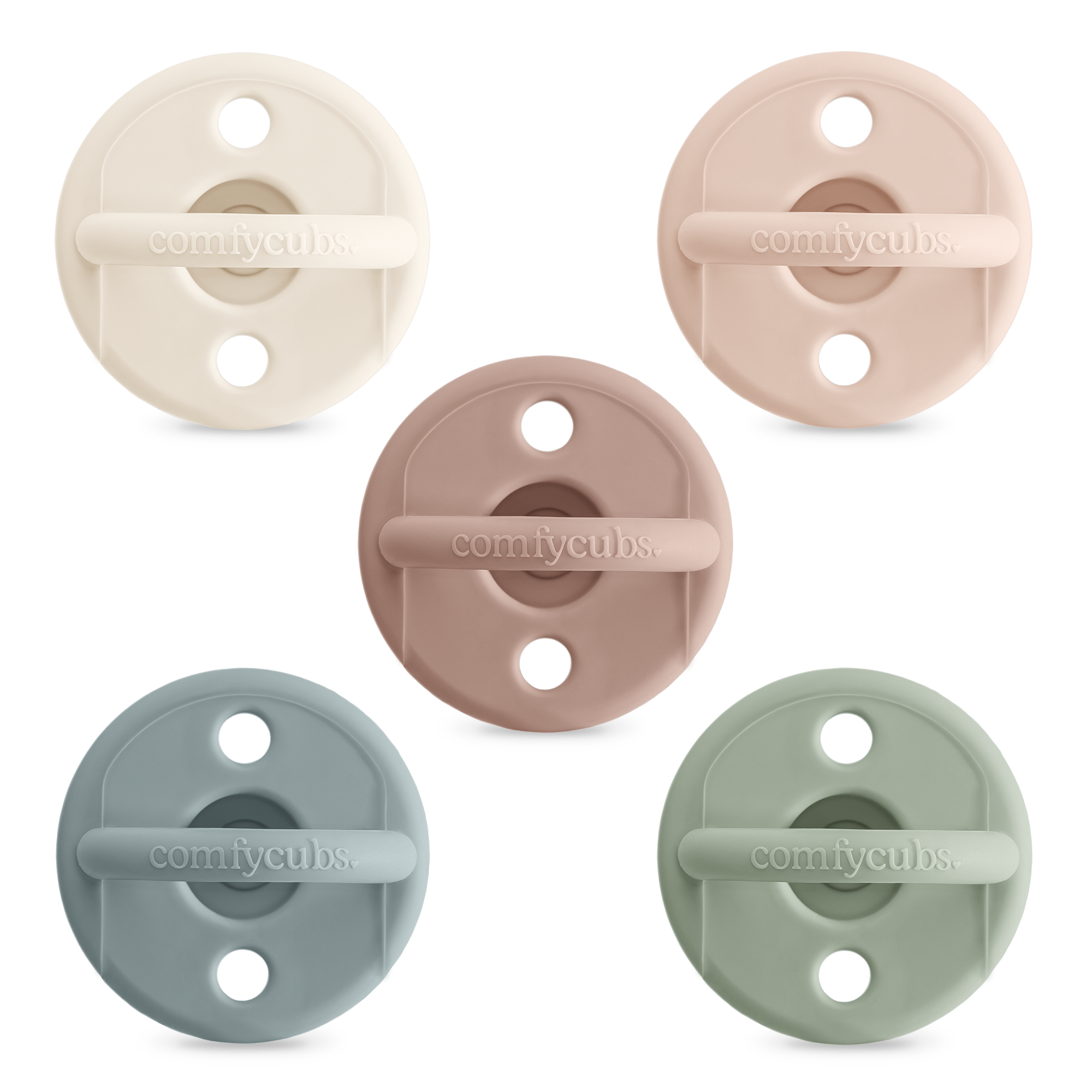 Pacifiers in Multicolor Neutral, 5 Pack