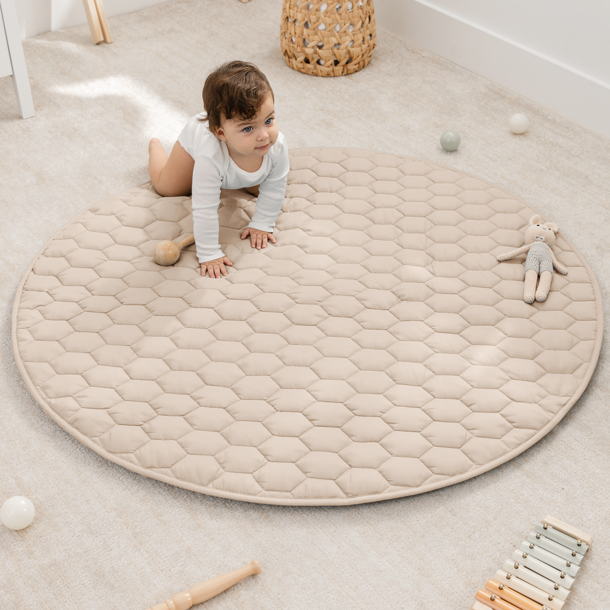 Play Mat with Non-Slip Bottom in Sand
