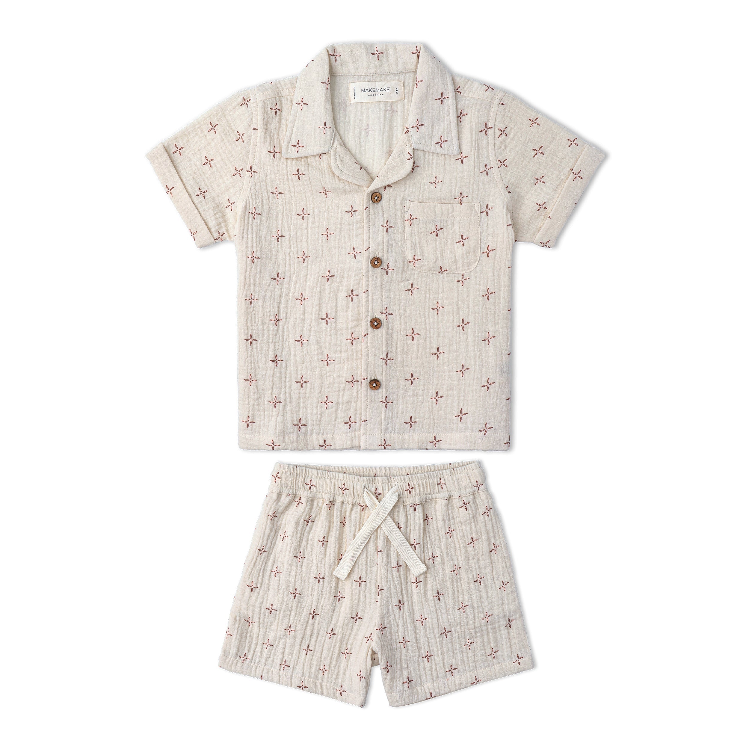 Organic Shirt & Shorts Set - Cross