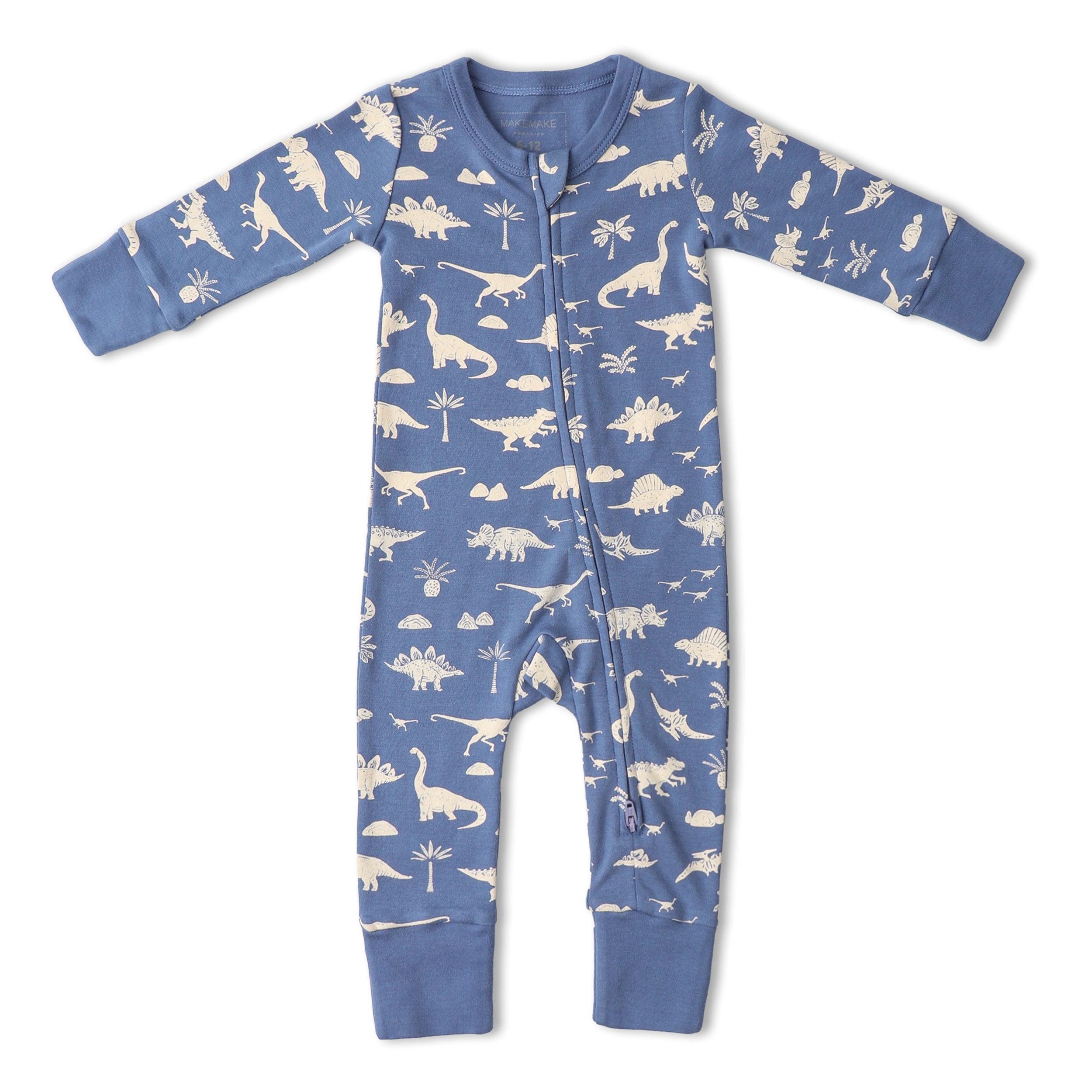 Organic 2-Way Zip Romper - Dino
