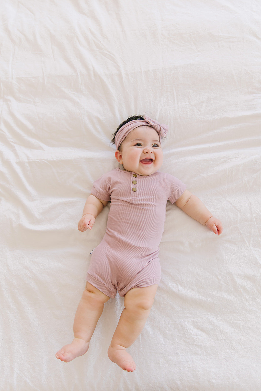 blush ribbed romper