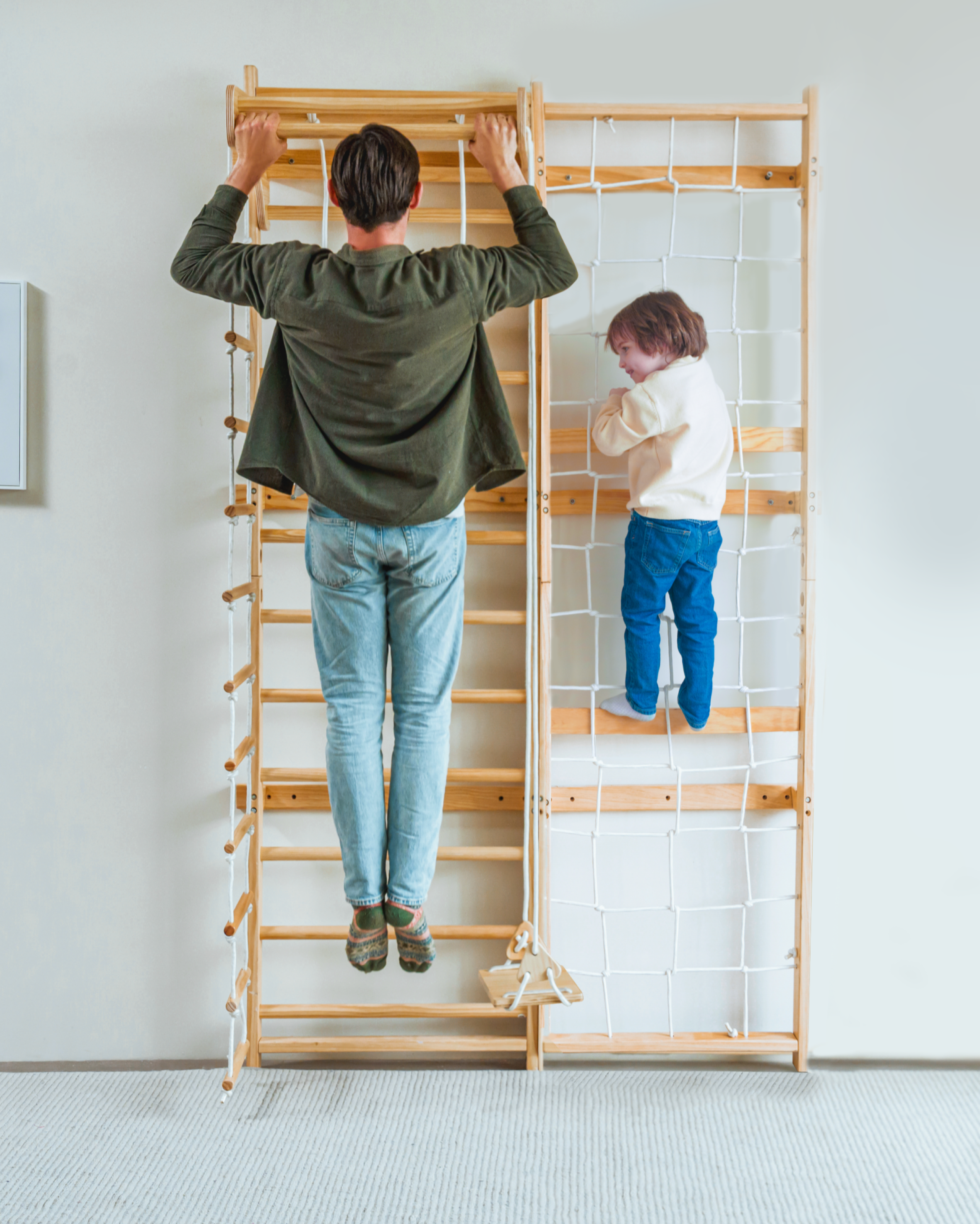 Neem | Swedish Ladder & Rope Wall - 79" Height