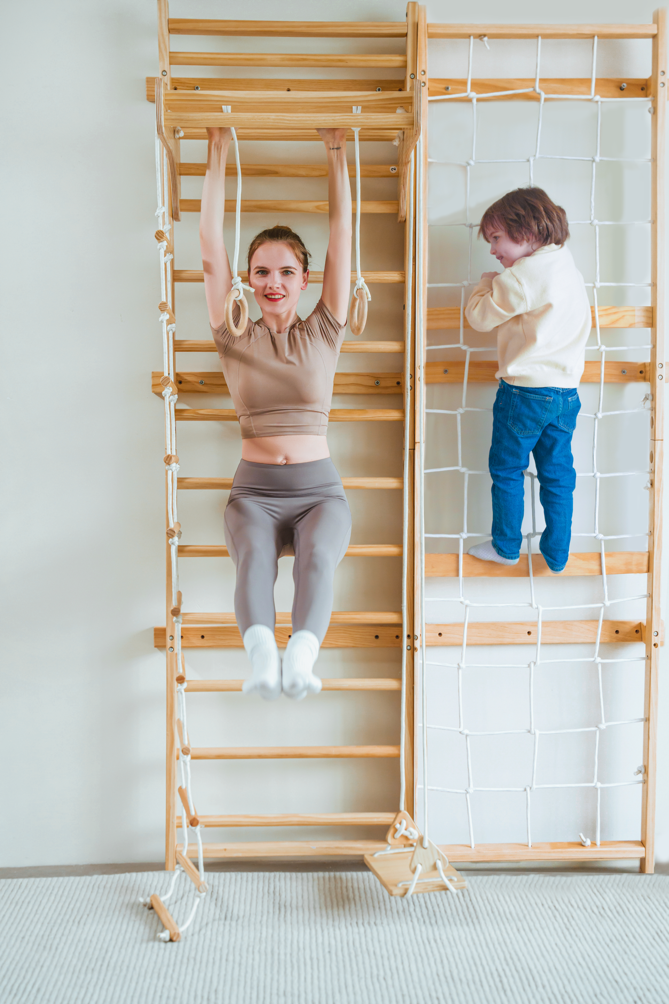 Neem | Swedish Ladder & Rope Wall - 95" Height