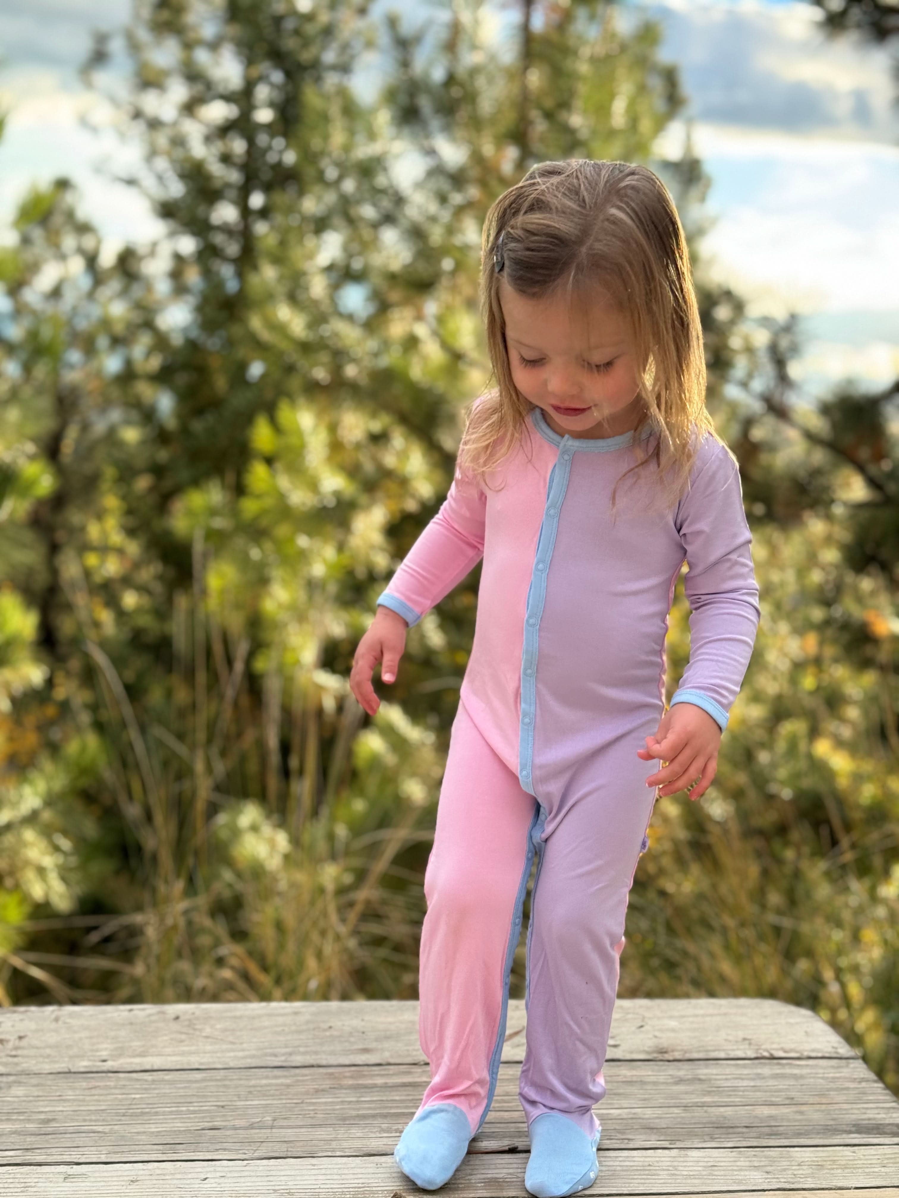 Petal / Lilac / Sky Colorblock | Snap Footie
