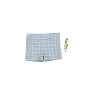 The Printed Swim Short - Blue Grid