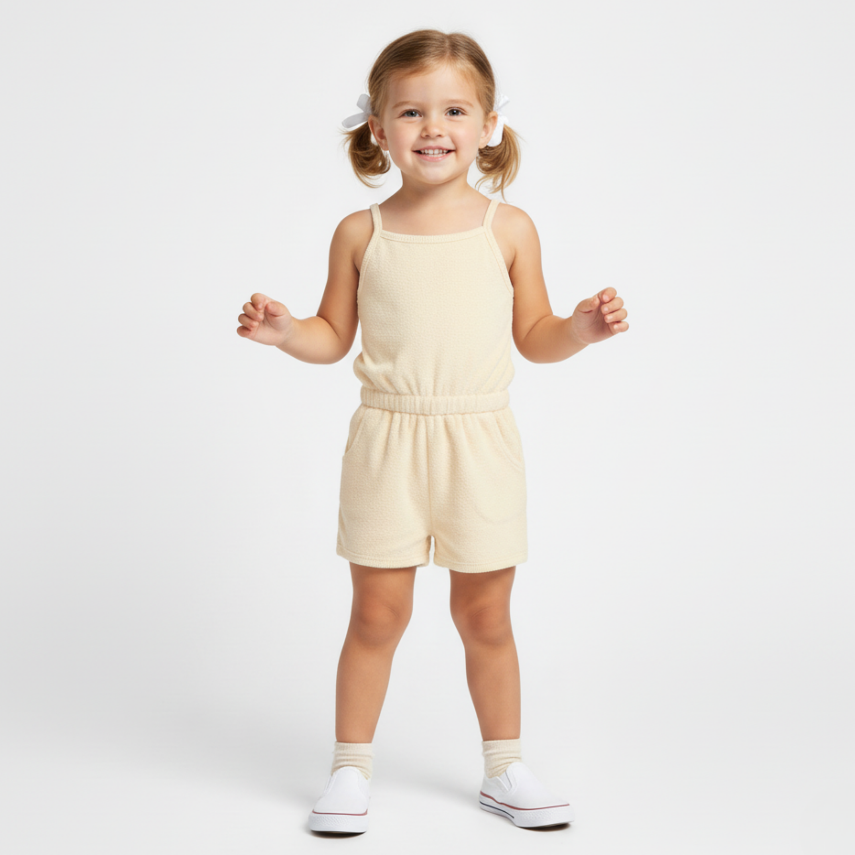 Organic Tank Romper - Butter Yellow