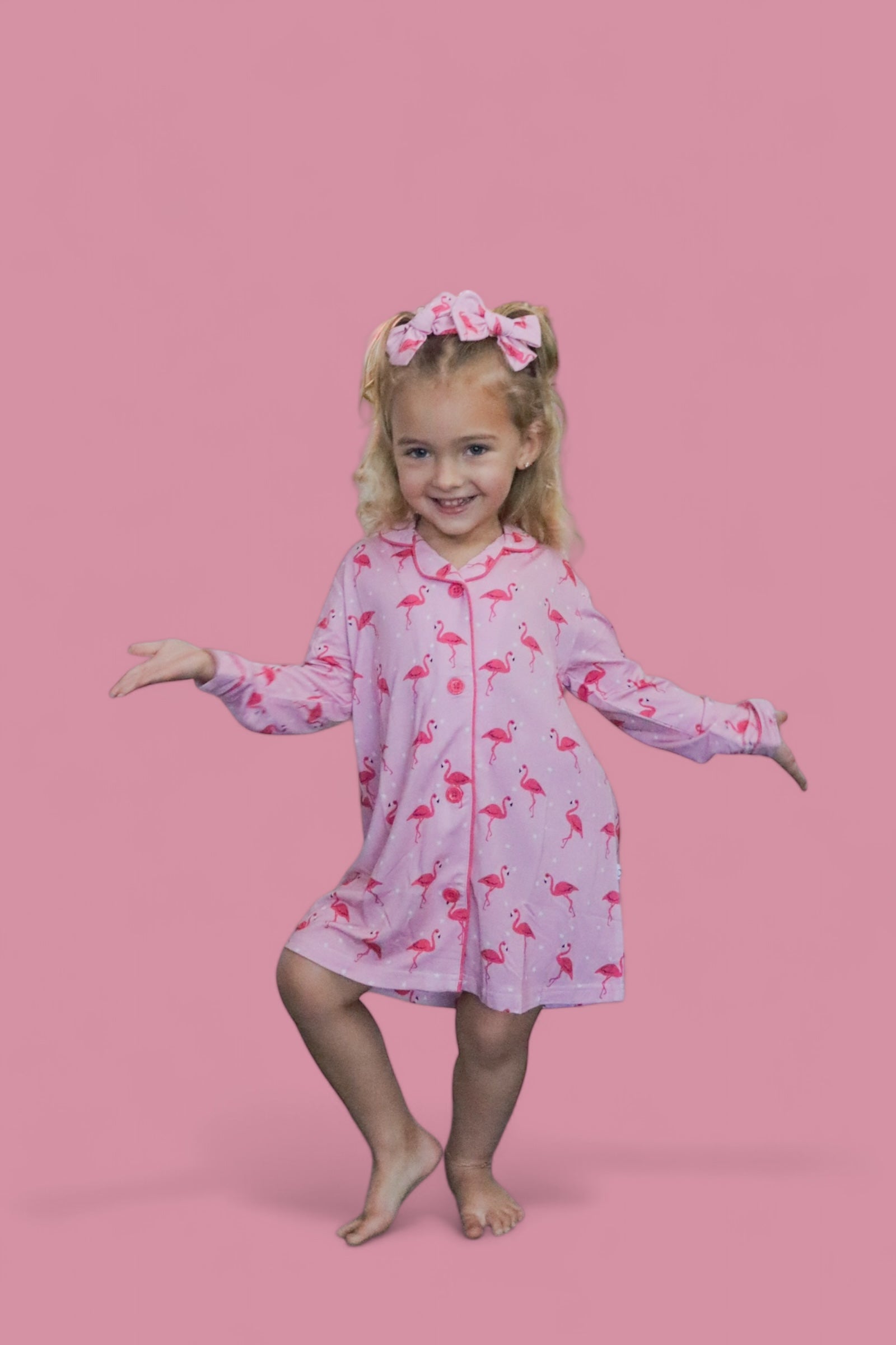 FLOCKING FLAMINGOS GIRL'S DREAM GOWN
