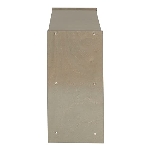 2-Shelf Mobile Storage Cabinet with Wheels - Grey Wash Wood Finish