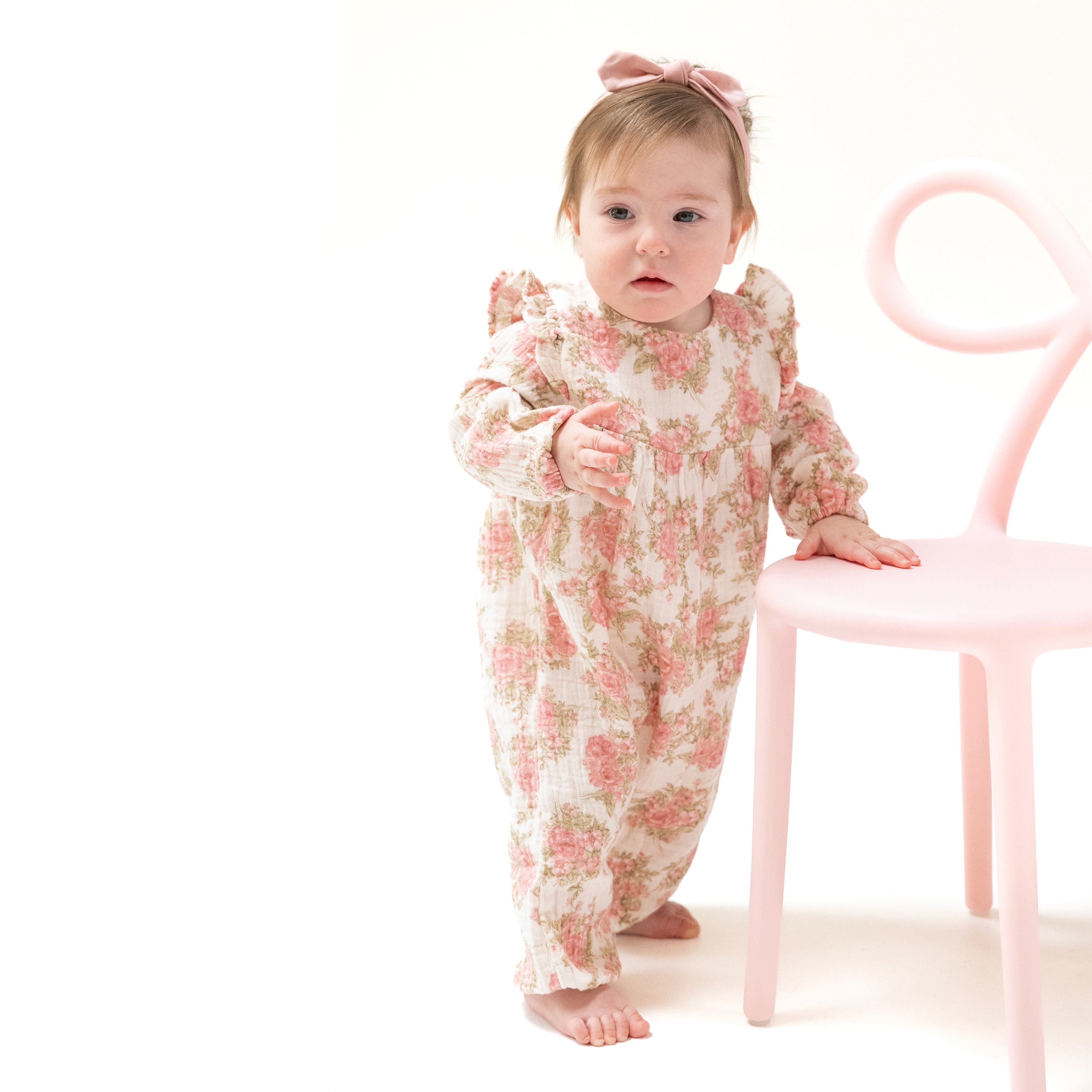 Heirloom Bouquets - Ruffle Sleeve Romper