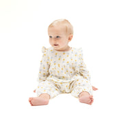 Western Sunflower - Ruffle Sleeve Romper