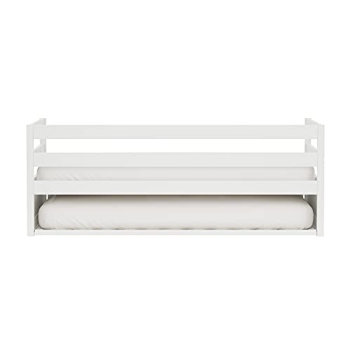Twin Daybed with Trundle White Wood