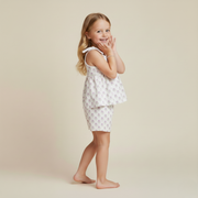 Organic Tie Up Top & Shorts Set - Lavender