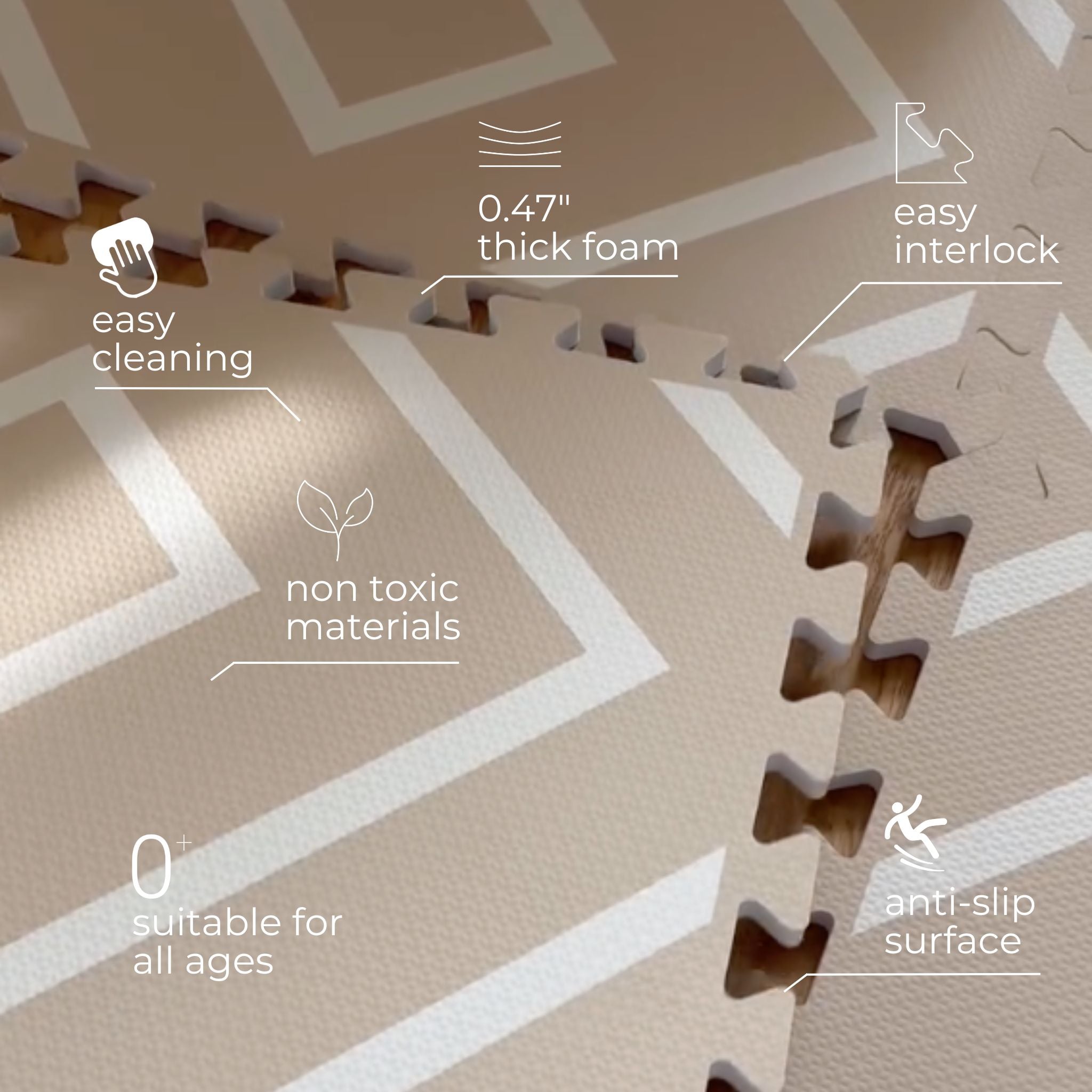 Modern Blocks - Desert Sand - Play Mat