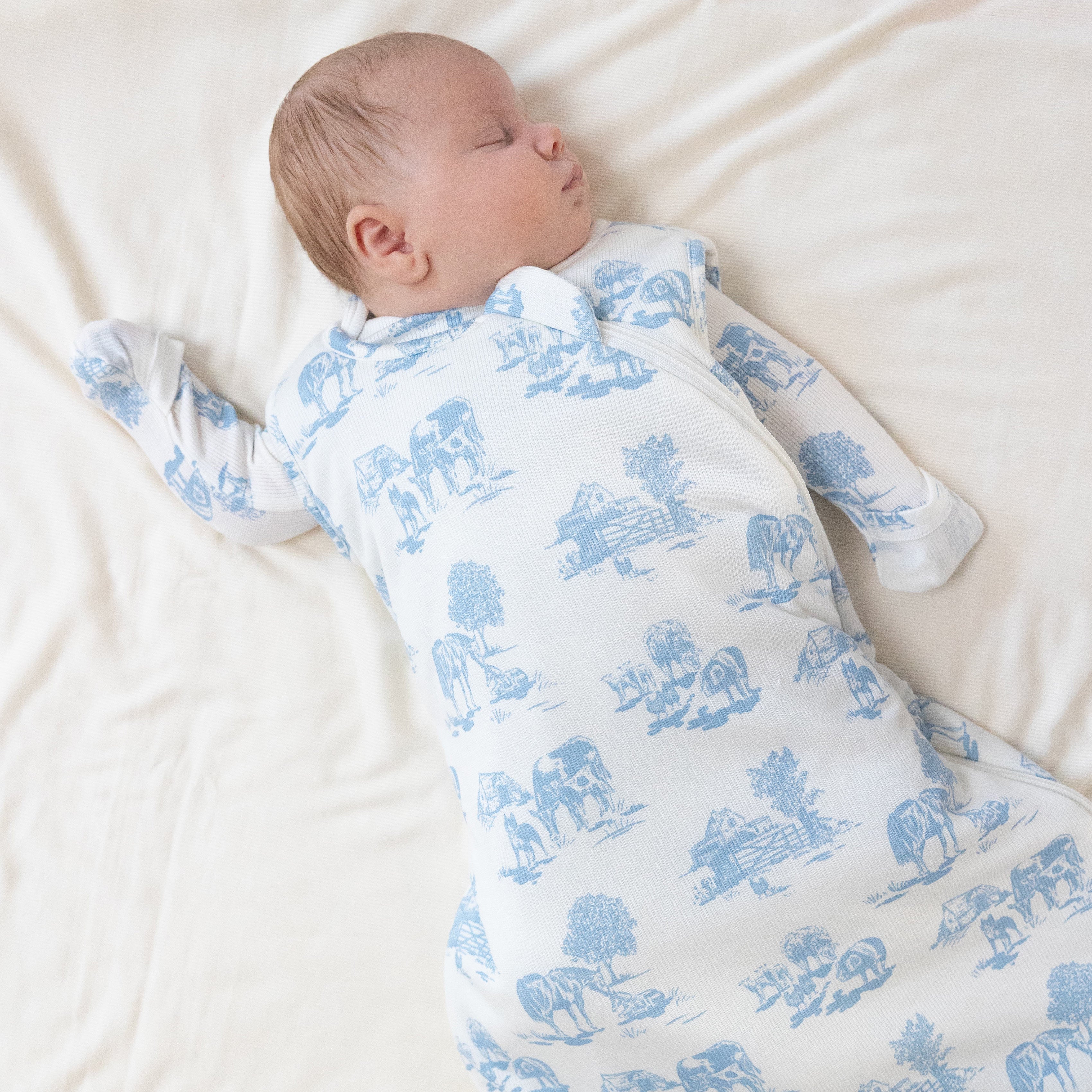Farm Toile - Blue - Sleep Bag