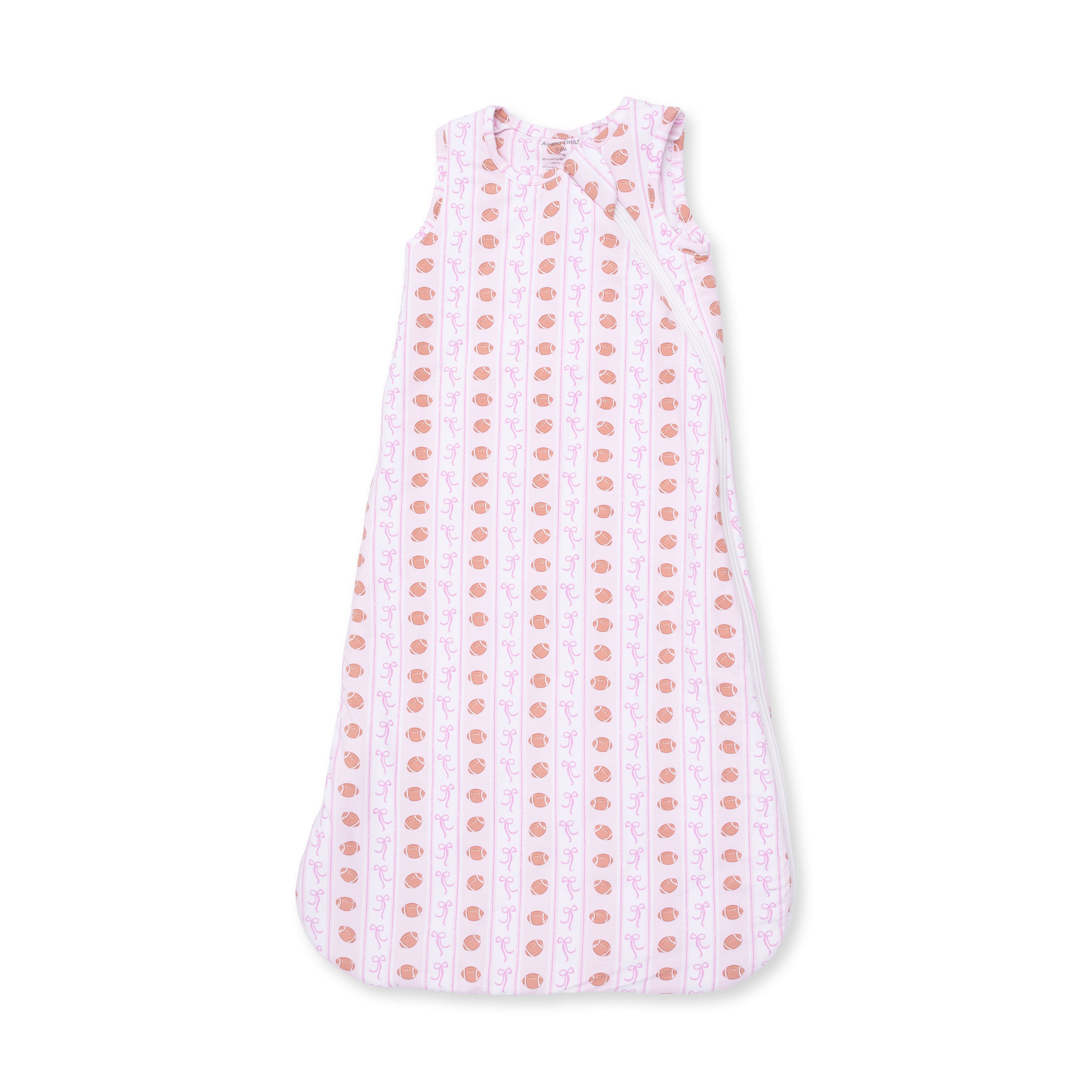 Football Bow Stripe - Sleep Bag