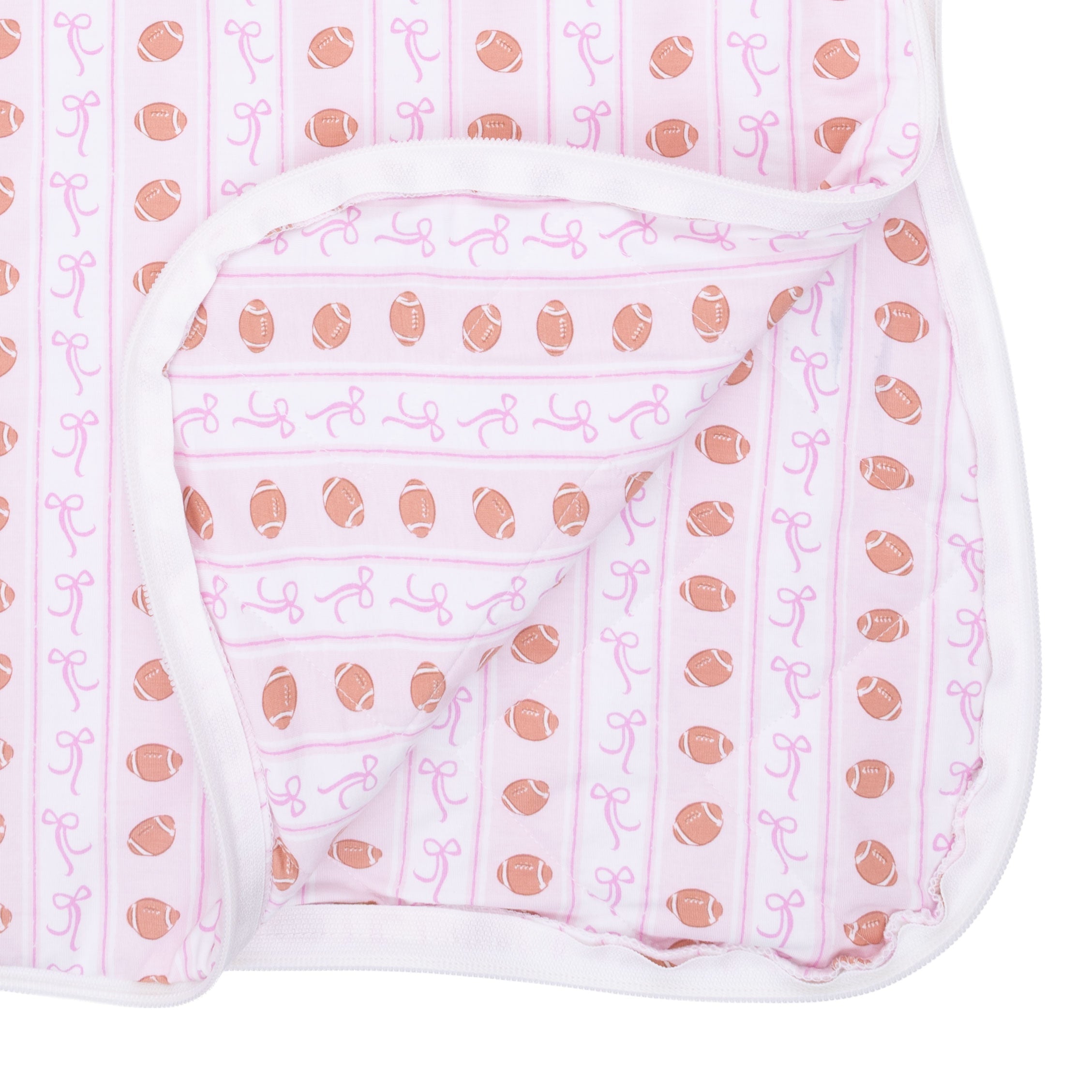 Football Bow Stripe - Sleep Bag