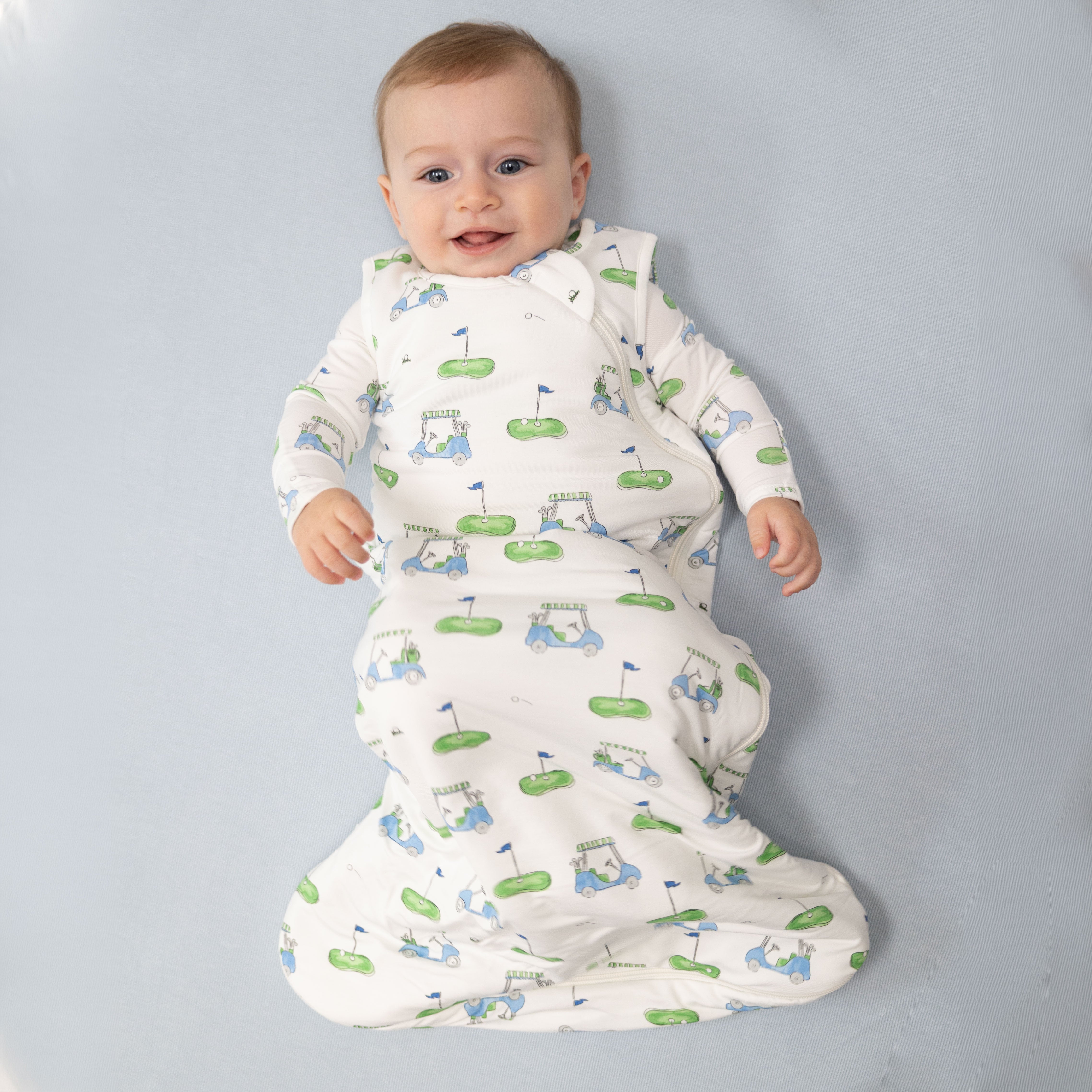 Golf Carts Blue - Sleep Bag