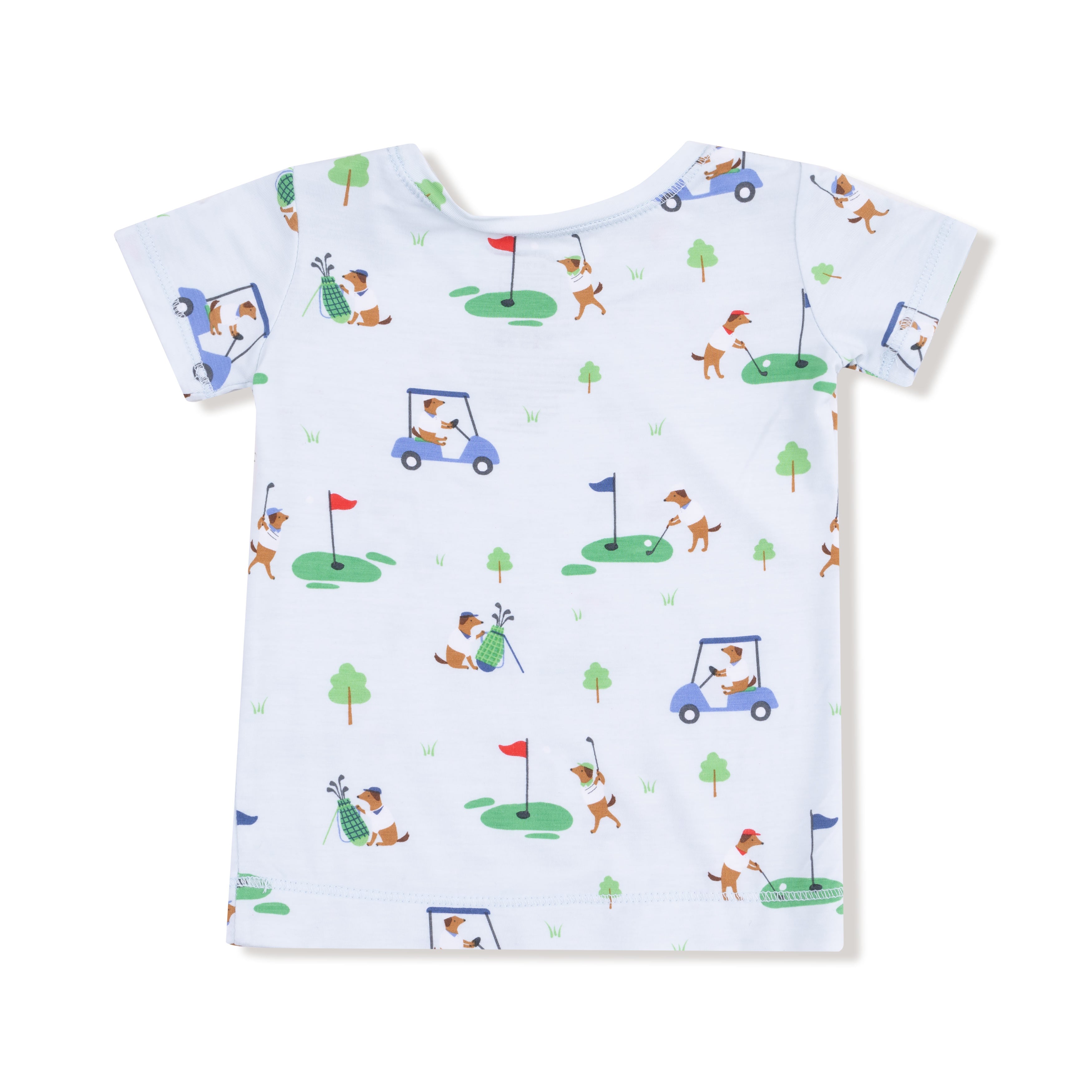 Dog Gone Golf - Blue - Short Sleeve Loungewear Set