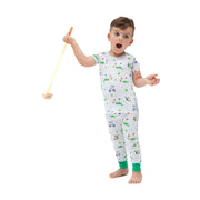Dog Gone Golf - Blue - Short Sleeve Loungewear Set