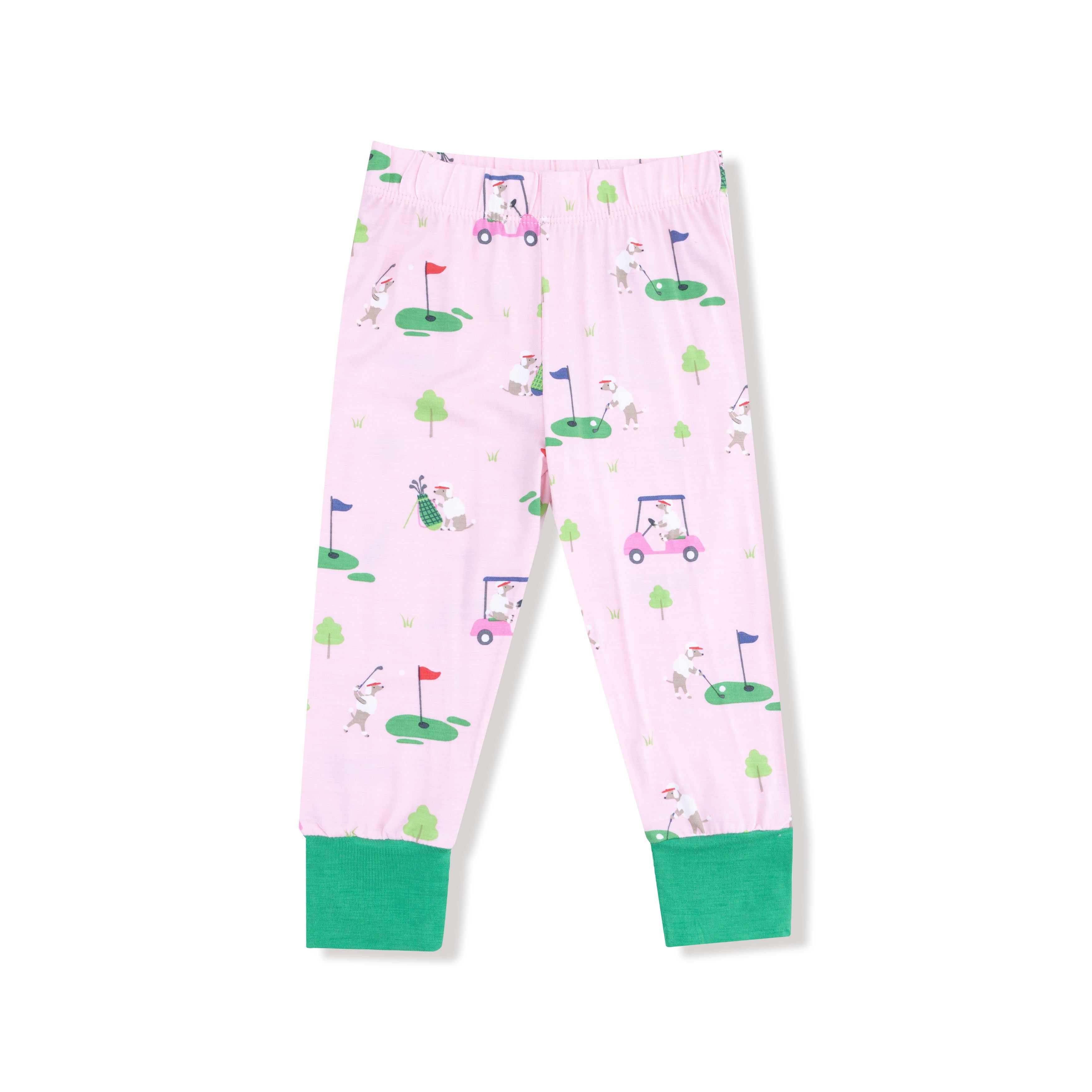 Dog Gone Golf - Pink - Short Sleeve Loungewear Set