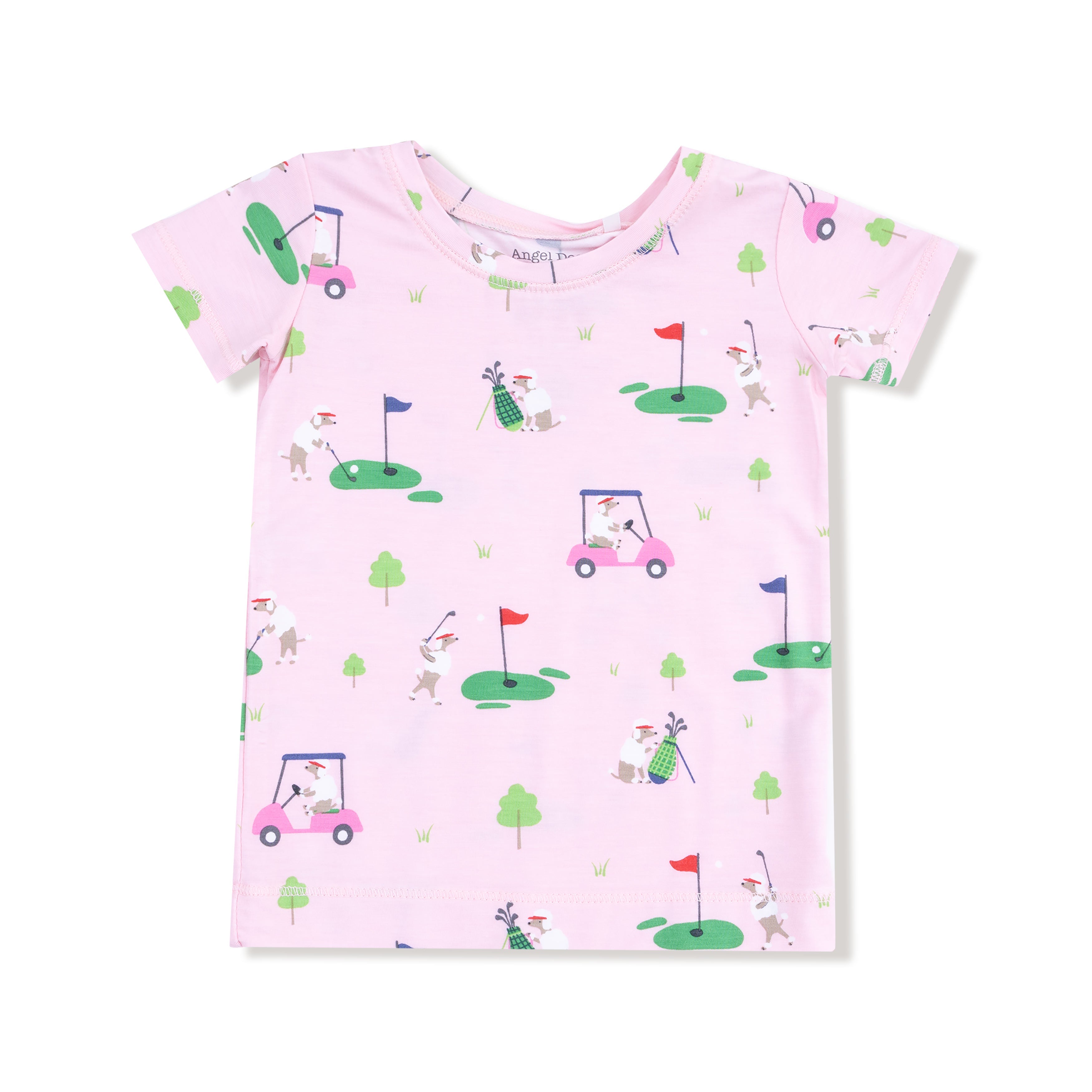 Dog Gone Golf - Pink - Short Sleeve Loungewear Set