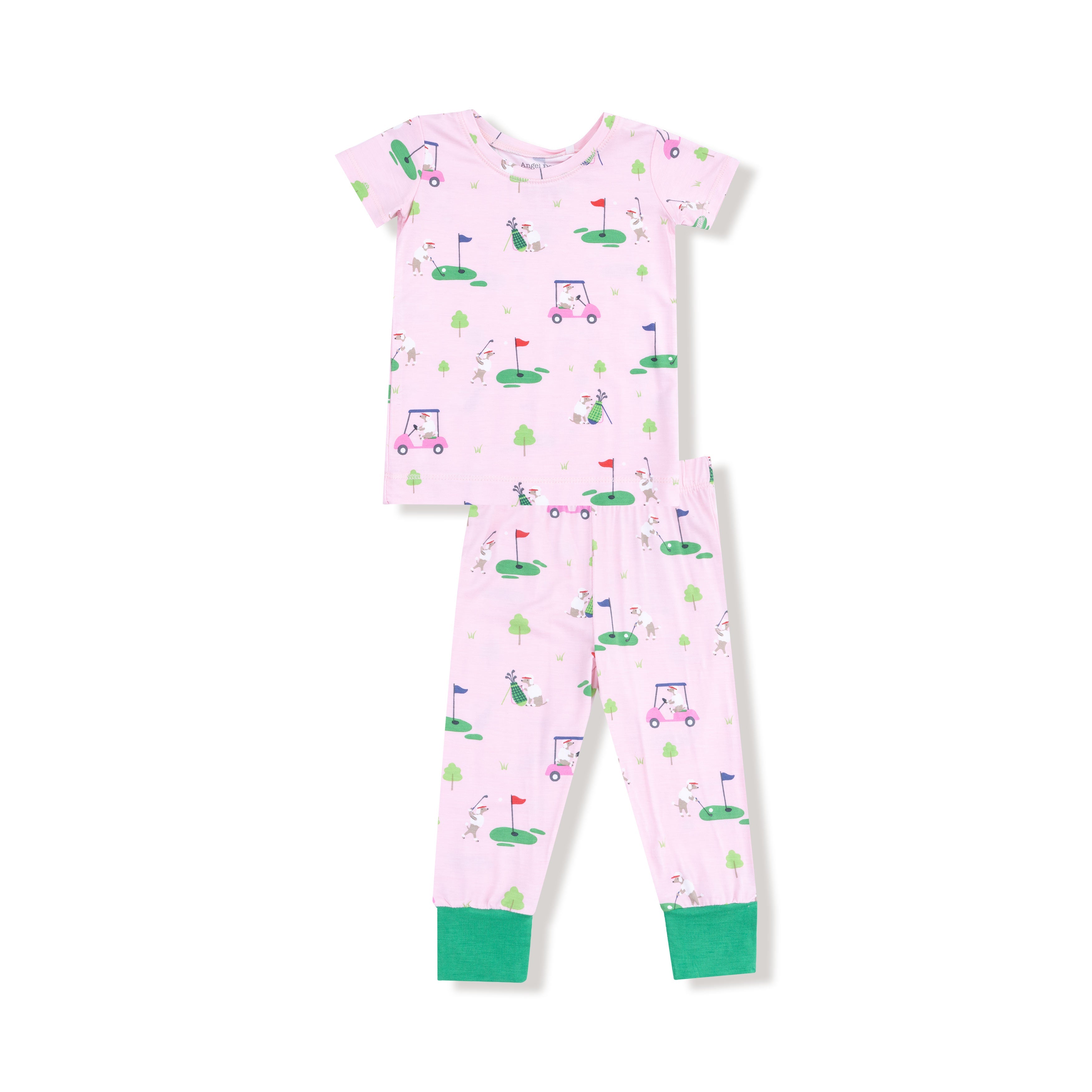 Dog Gone Golf - Pink - Short Sleeve Loungewear Set