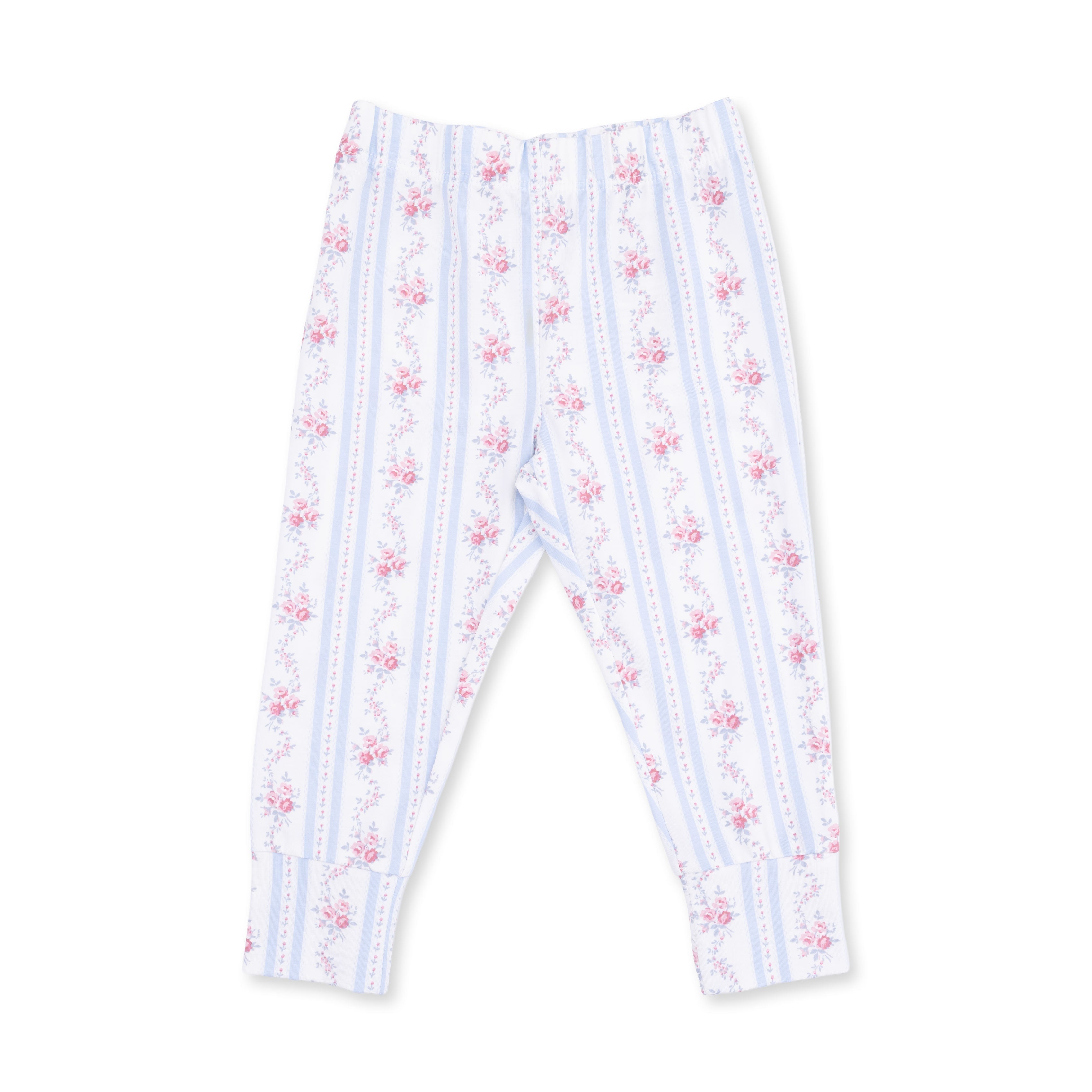 Anna Floral Stripe - Short Sleeve Loungewear Set