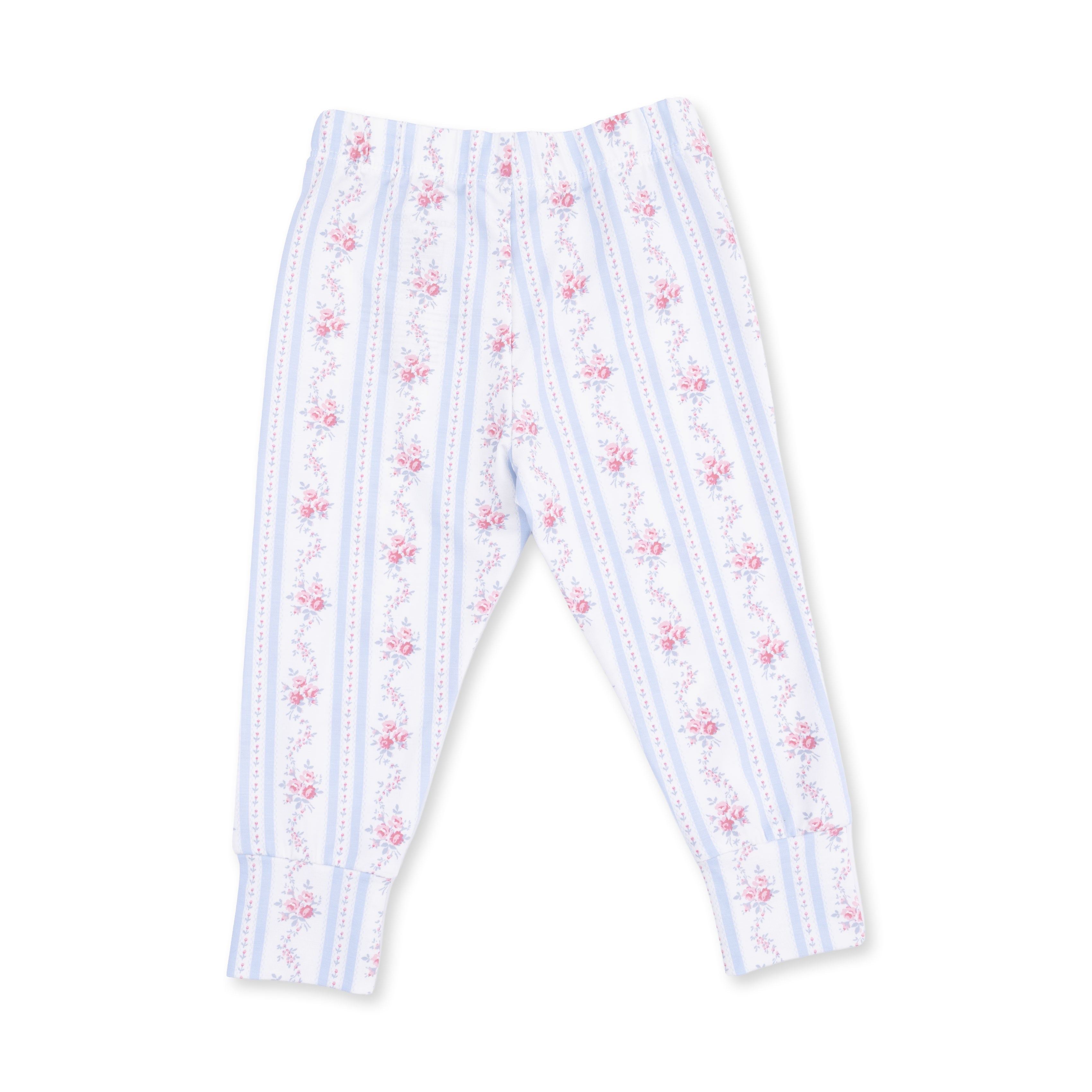 Anna Floral Stripe - Short Sleeve Loungewear Set