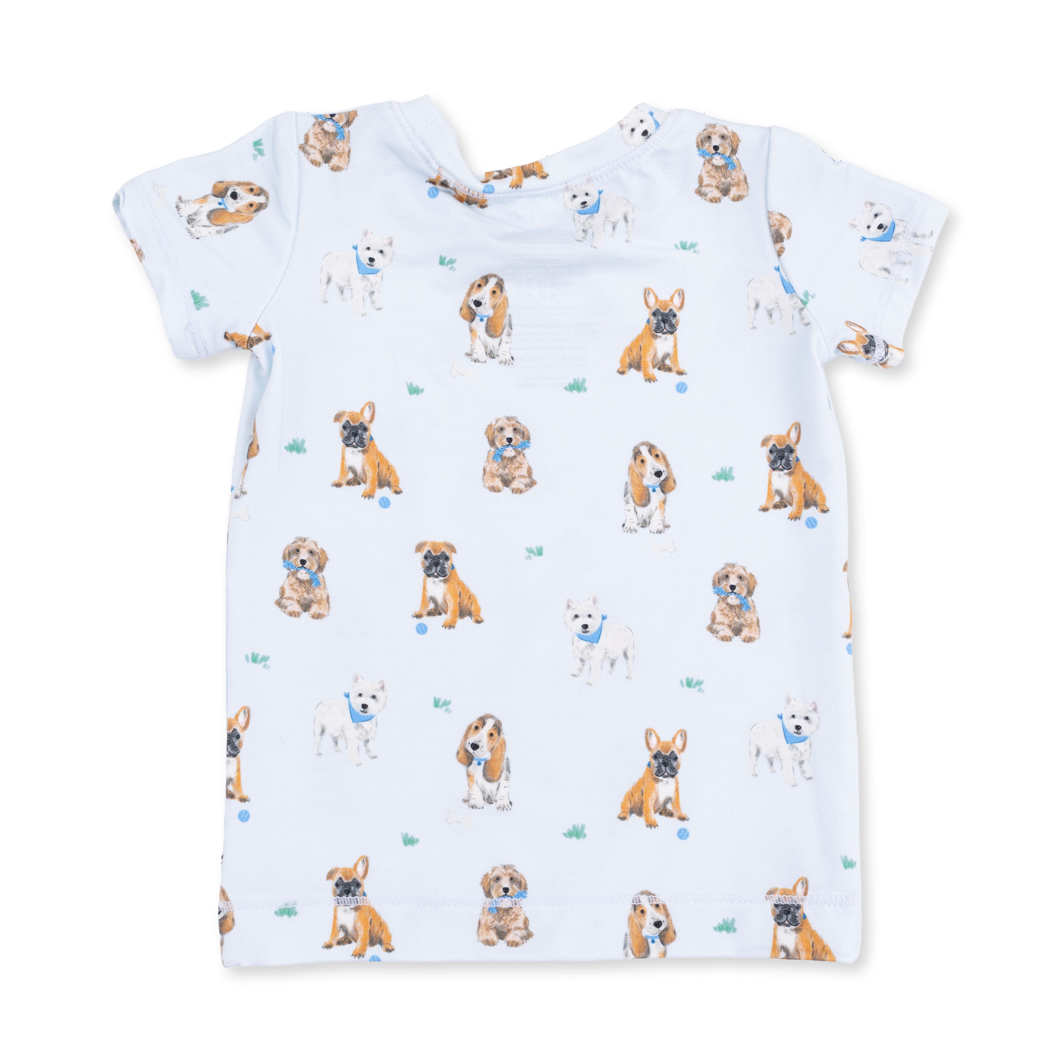 Bestie Dogs Blue - Short Sleeve Loungewear Set