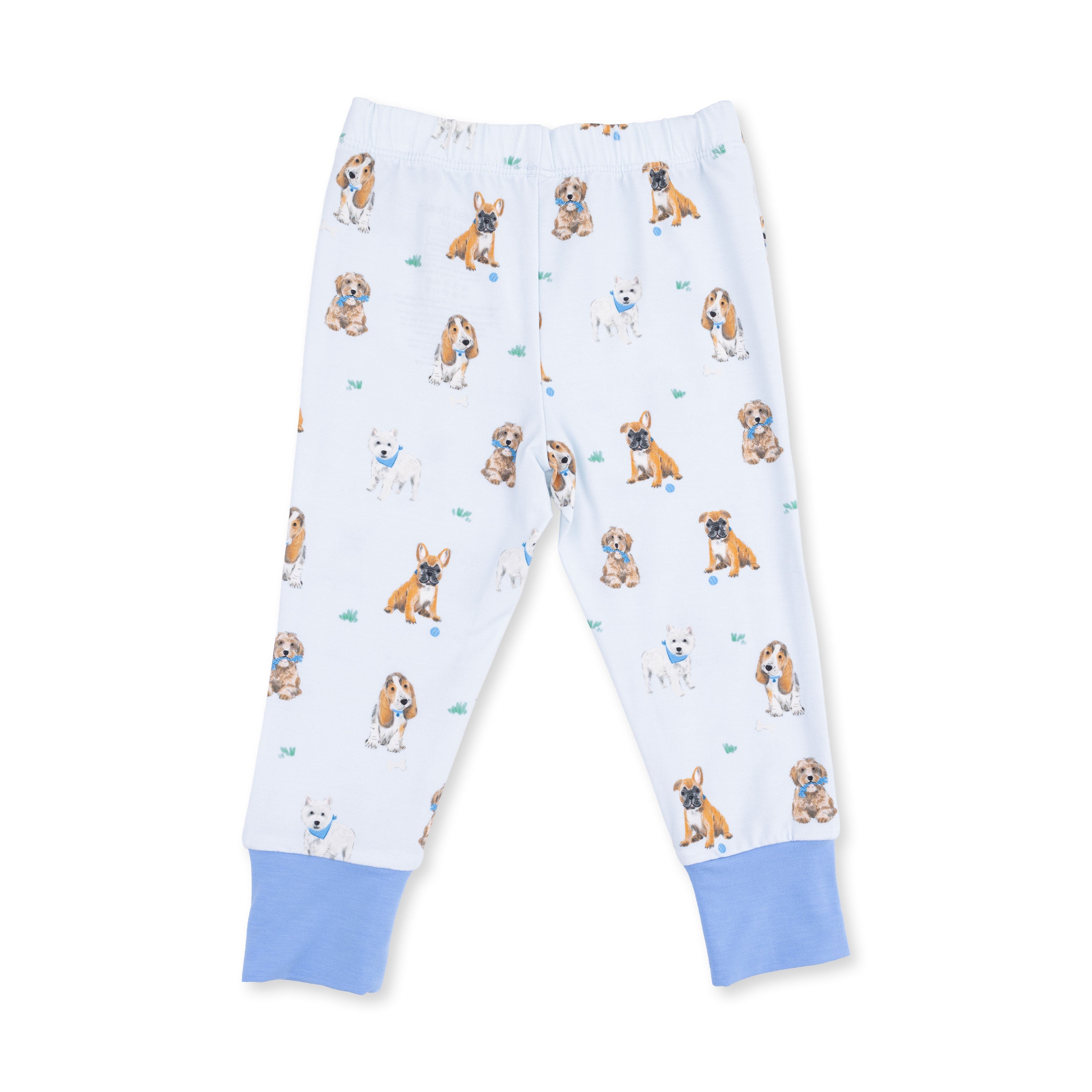 Bestie Dogs Blue - Short Sleeve Loungewear Set