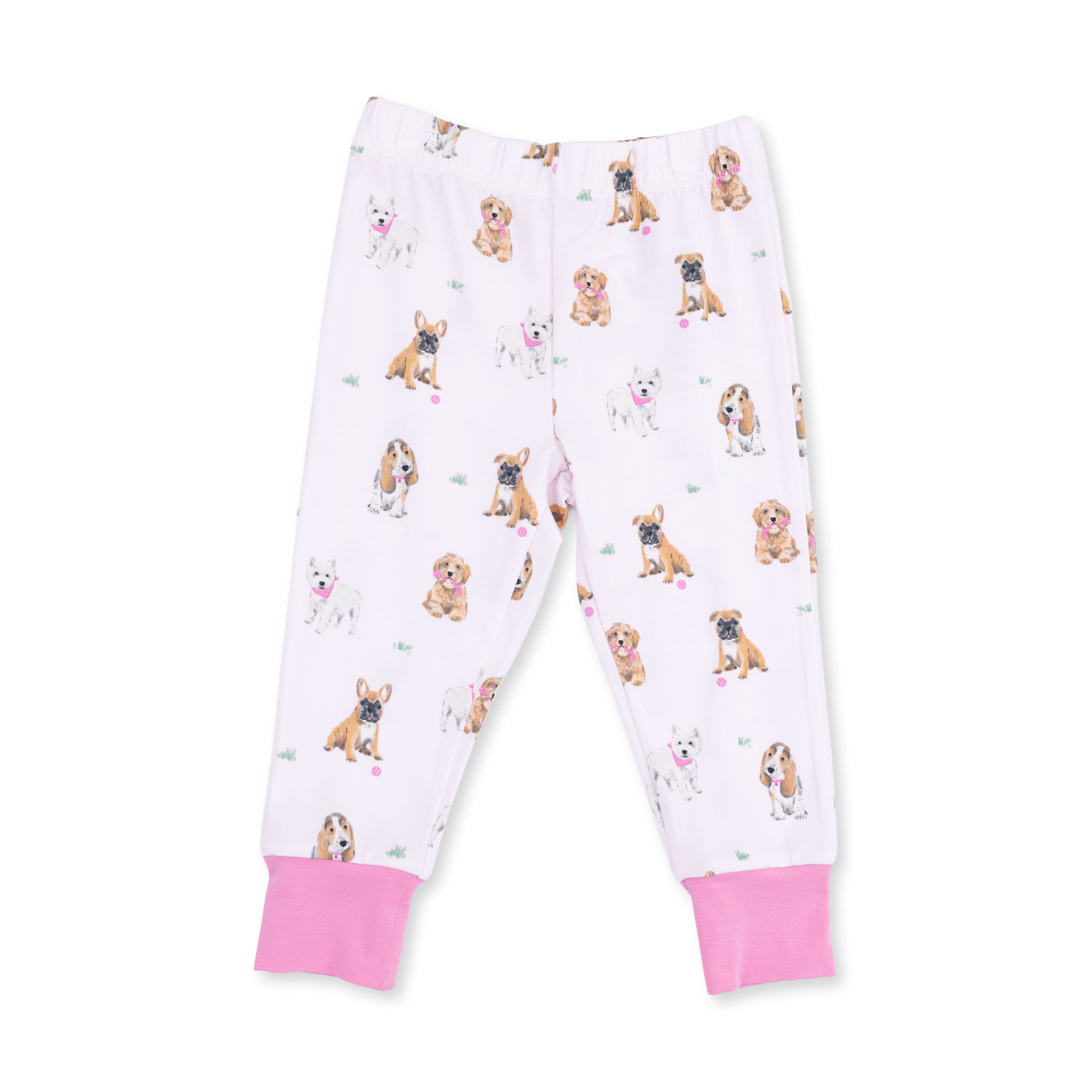 Bestie Dogs Pink - Short Sleeve Loungewear Set