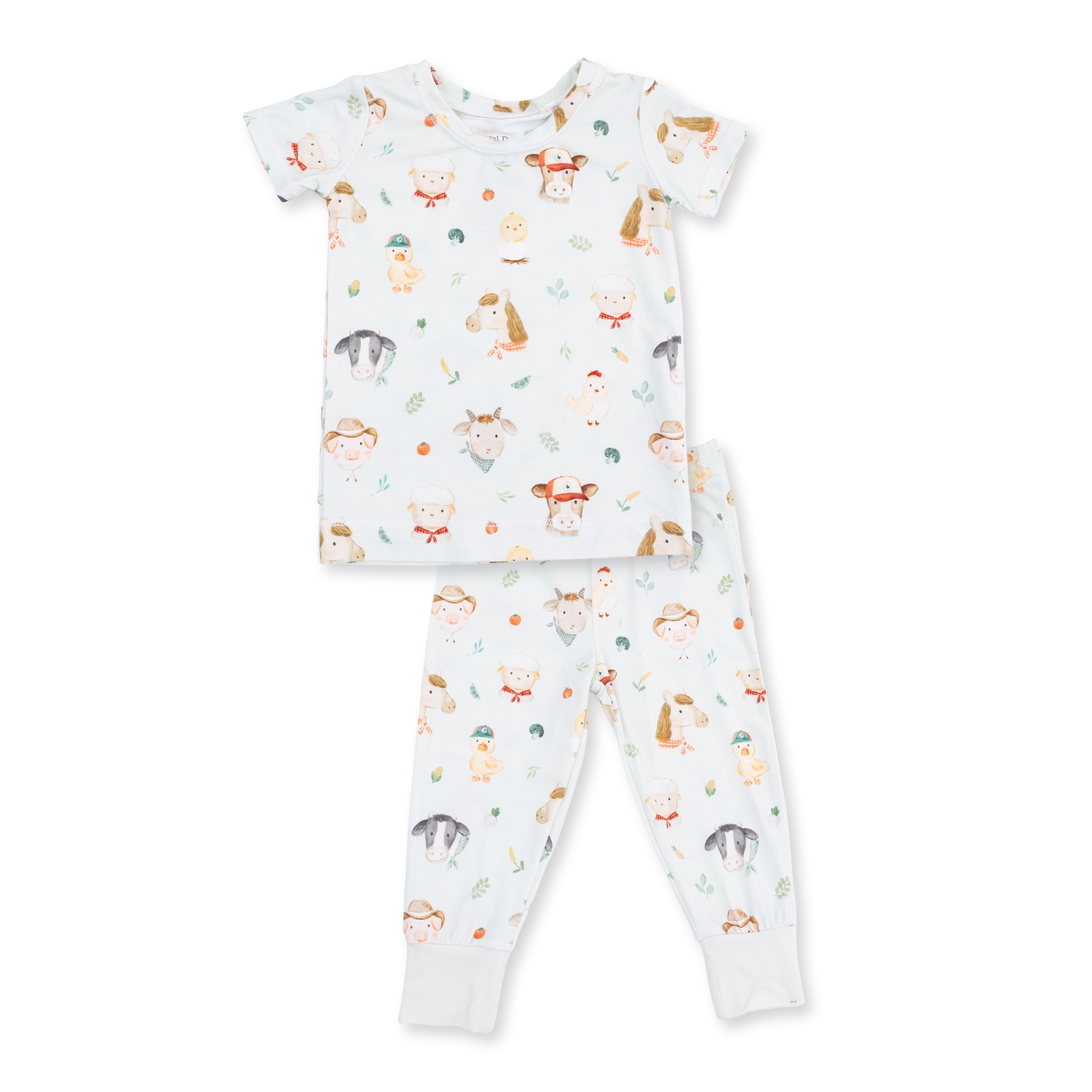 Baby Farm Faces - Short Sleeve Loungewear Set