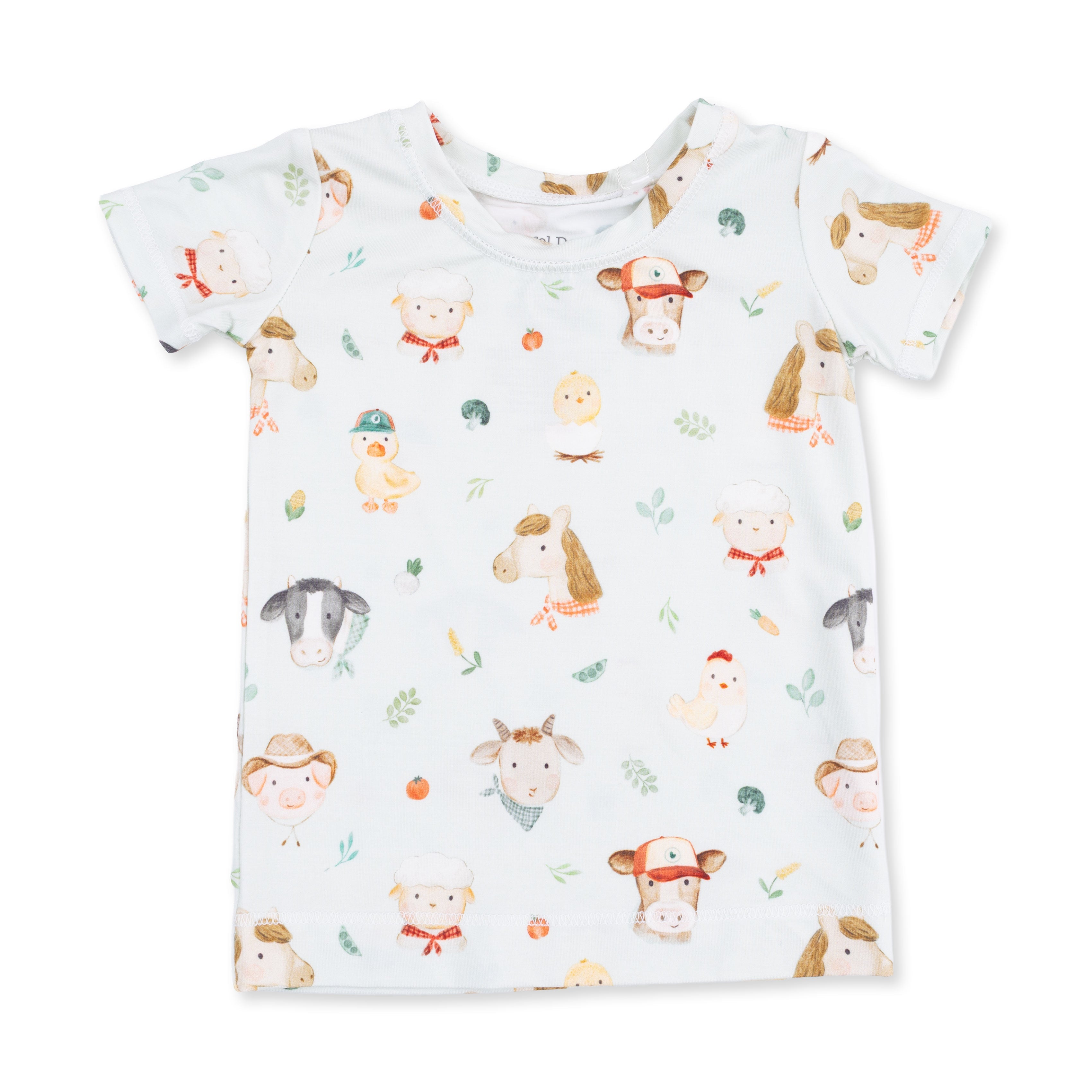 Baby Farm Faces - Short Sleeve Loungewear Set