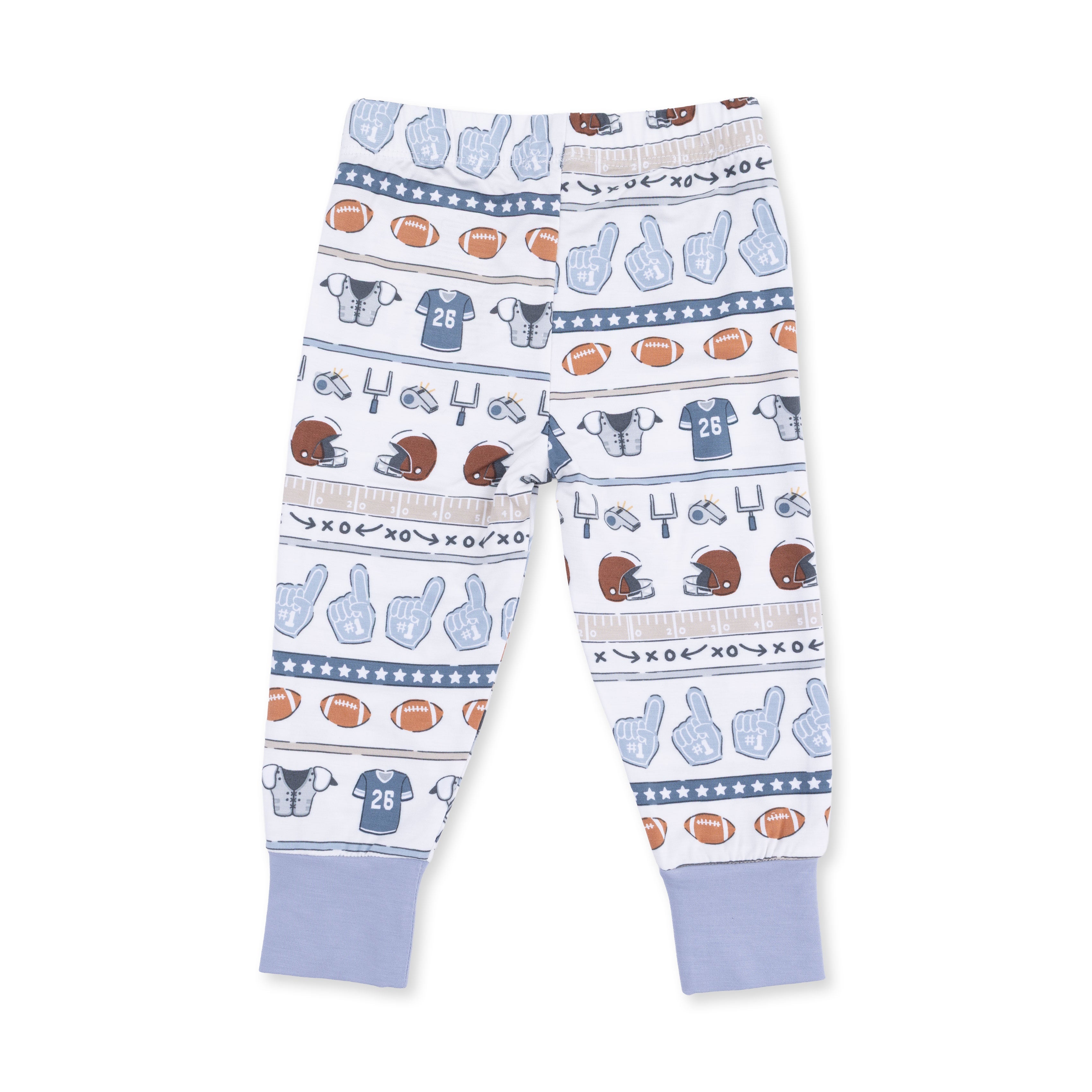 Football Stripe - Short Sleeve Loungewear Set