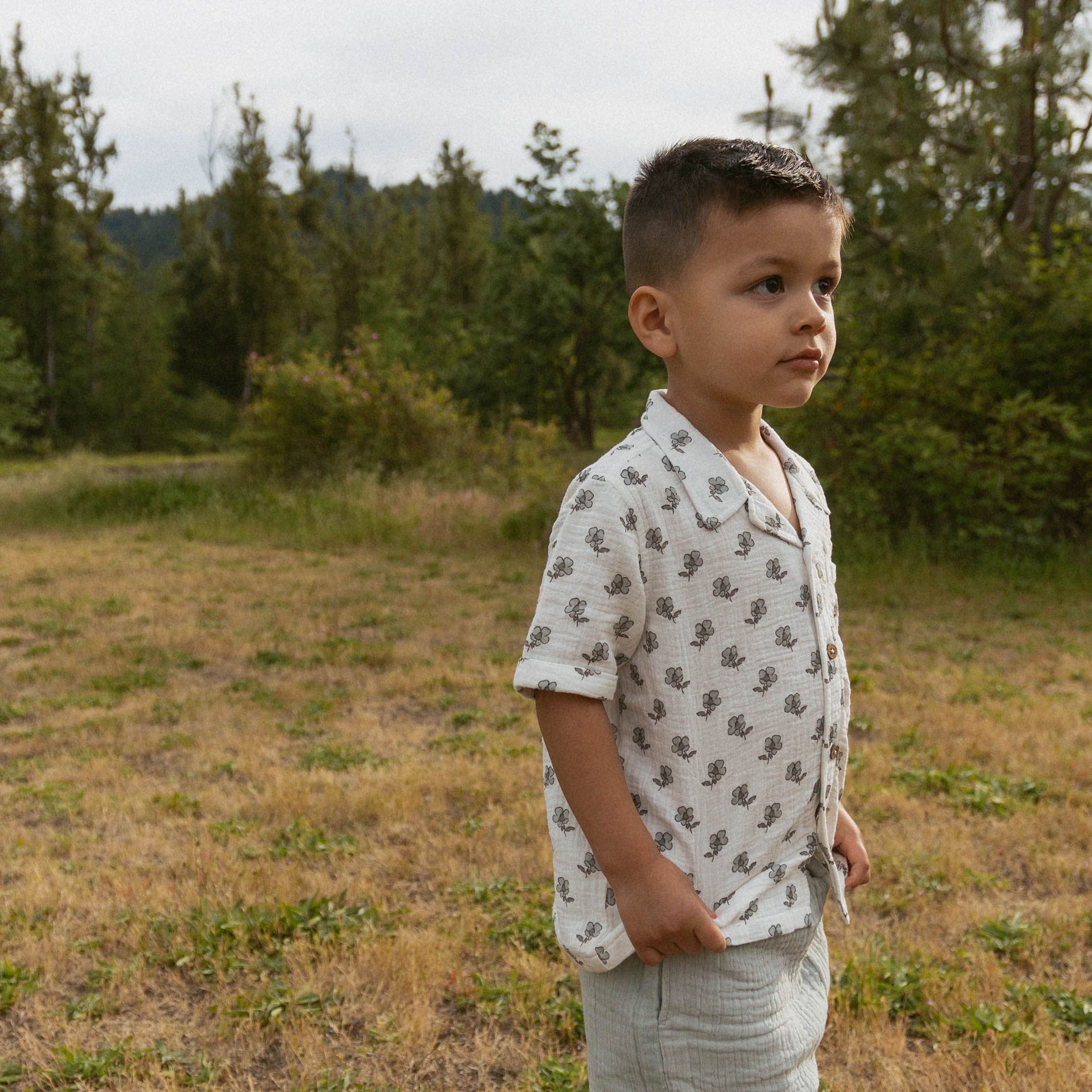 Organic Shirt & Shorts Set - Poppy