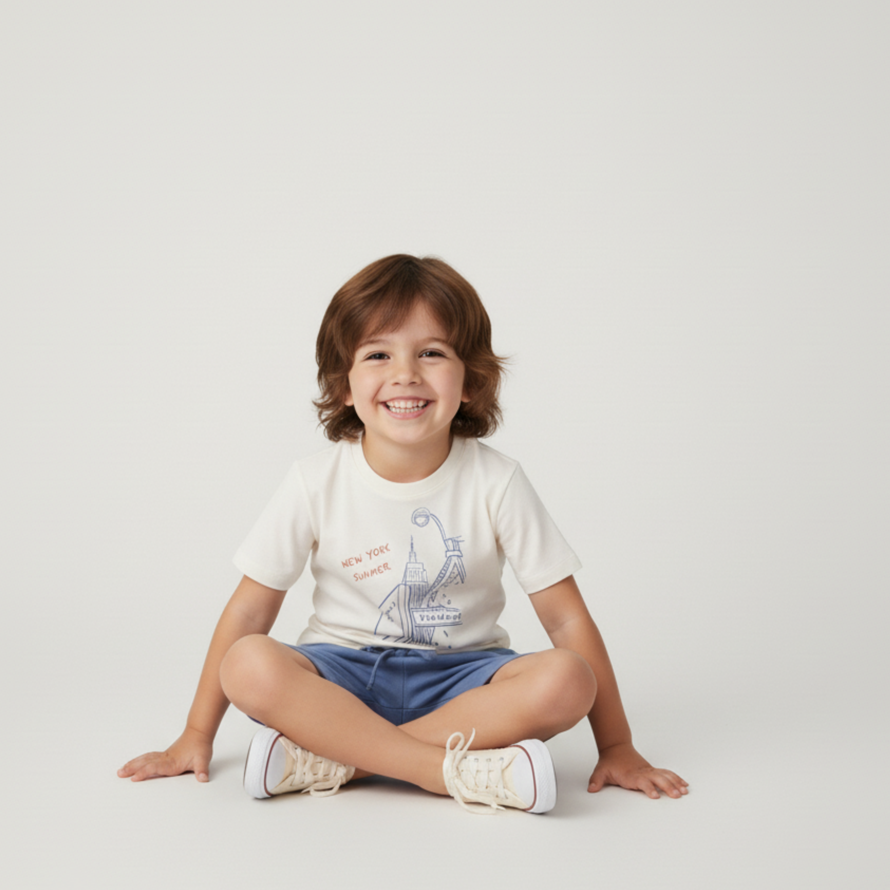 Organic Graphic Tee & Shorts Set - New York
